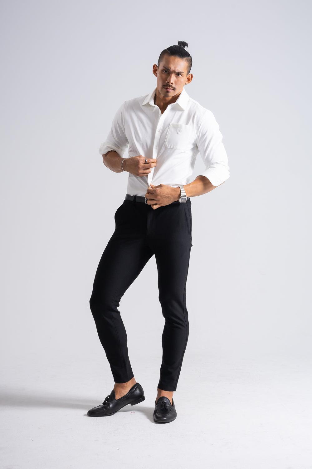 【RE-ARRIVAL】 スマートフォルム エンブレムシャツ