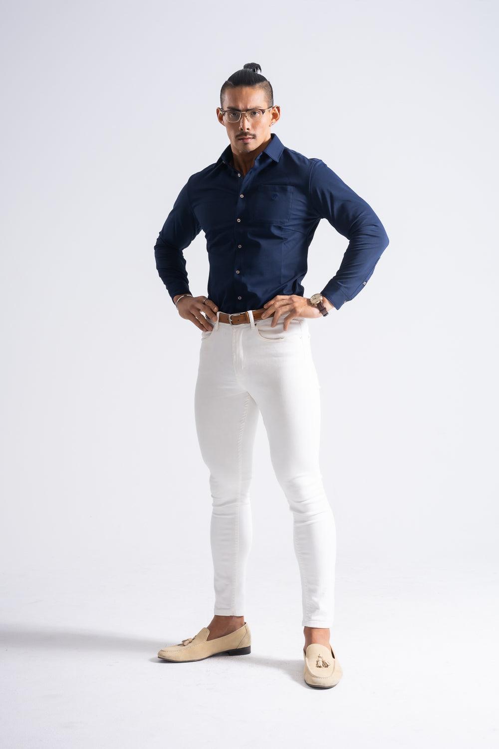 【RE-ARRIVAL】 スマートフォルム エンブレムシャツ