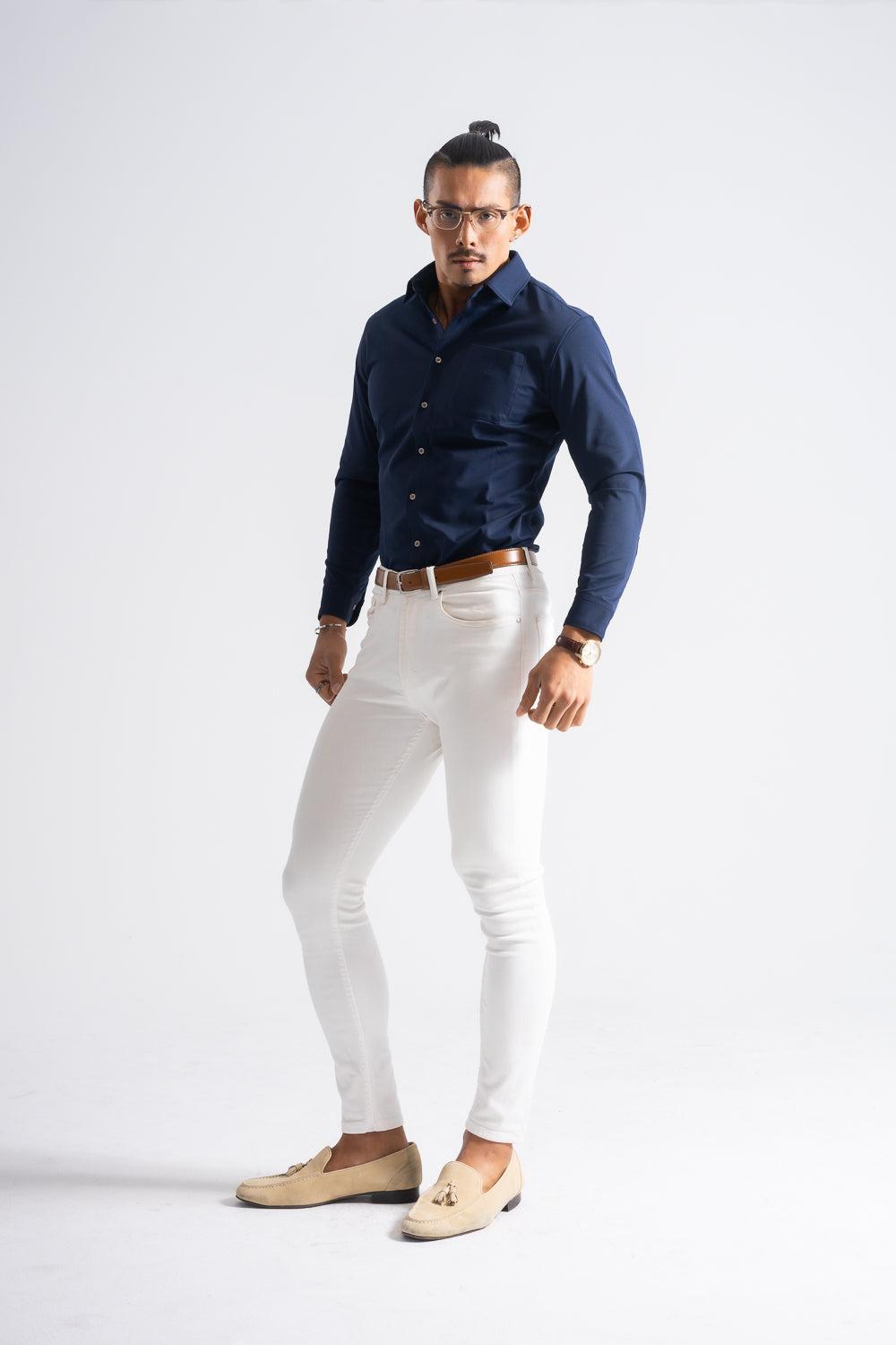 【RE-ARRIVAL】 スマートフォルム エンブレムシャツ