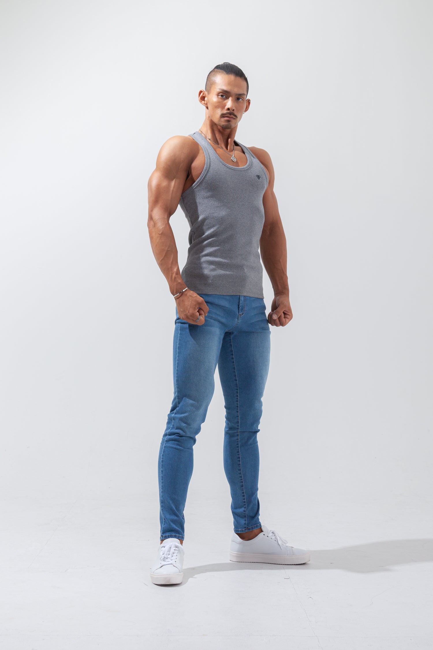 《在庫XXLのみ》 《サイズ交換不可》 Rib Emblem Y-Tank - GRAY