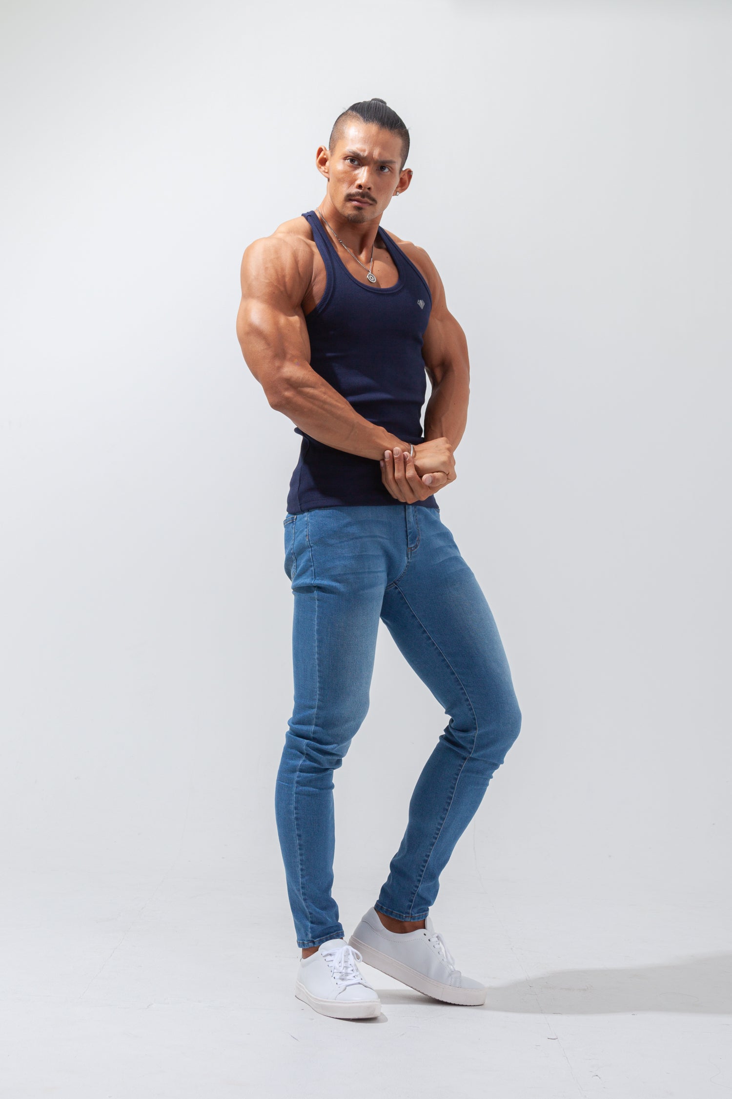 《在庫XXLのみ》 《サイズ交換不可》 Rib Emblem Y-Tank - NAVY