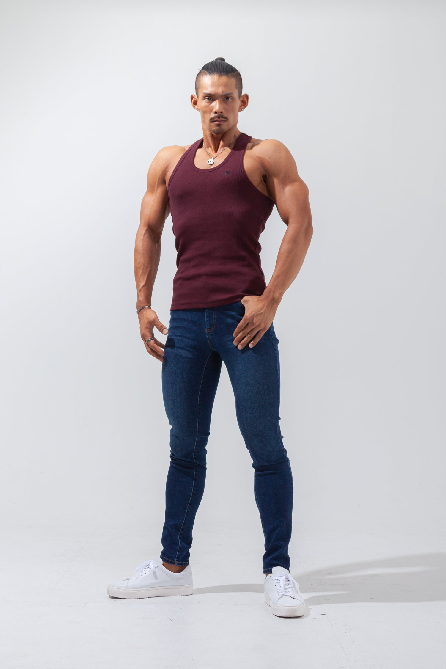 《在庫XL以上のみ》 《サイズ交換不可》 Rib Emblem Y-Tank - BORDEAUX