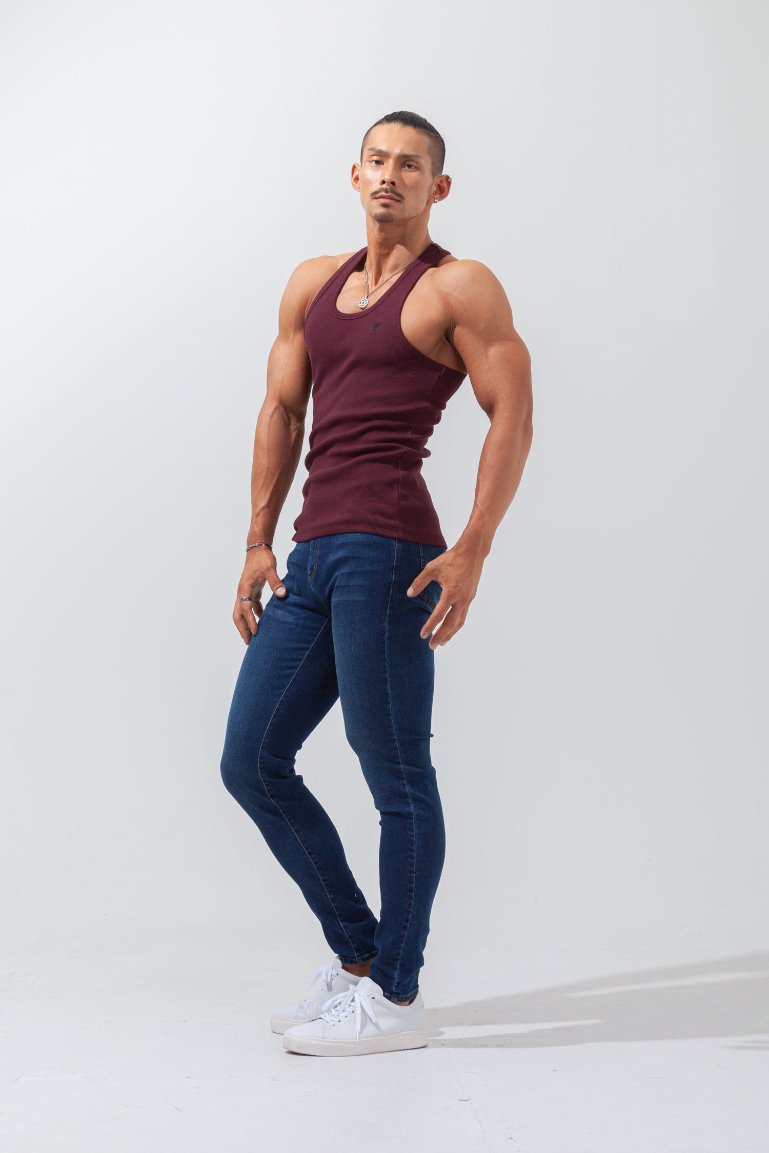 《在庫XL以上のみ》 《サイズ交換不可》 Rib Emblem Y-Tank - BORDEAUX