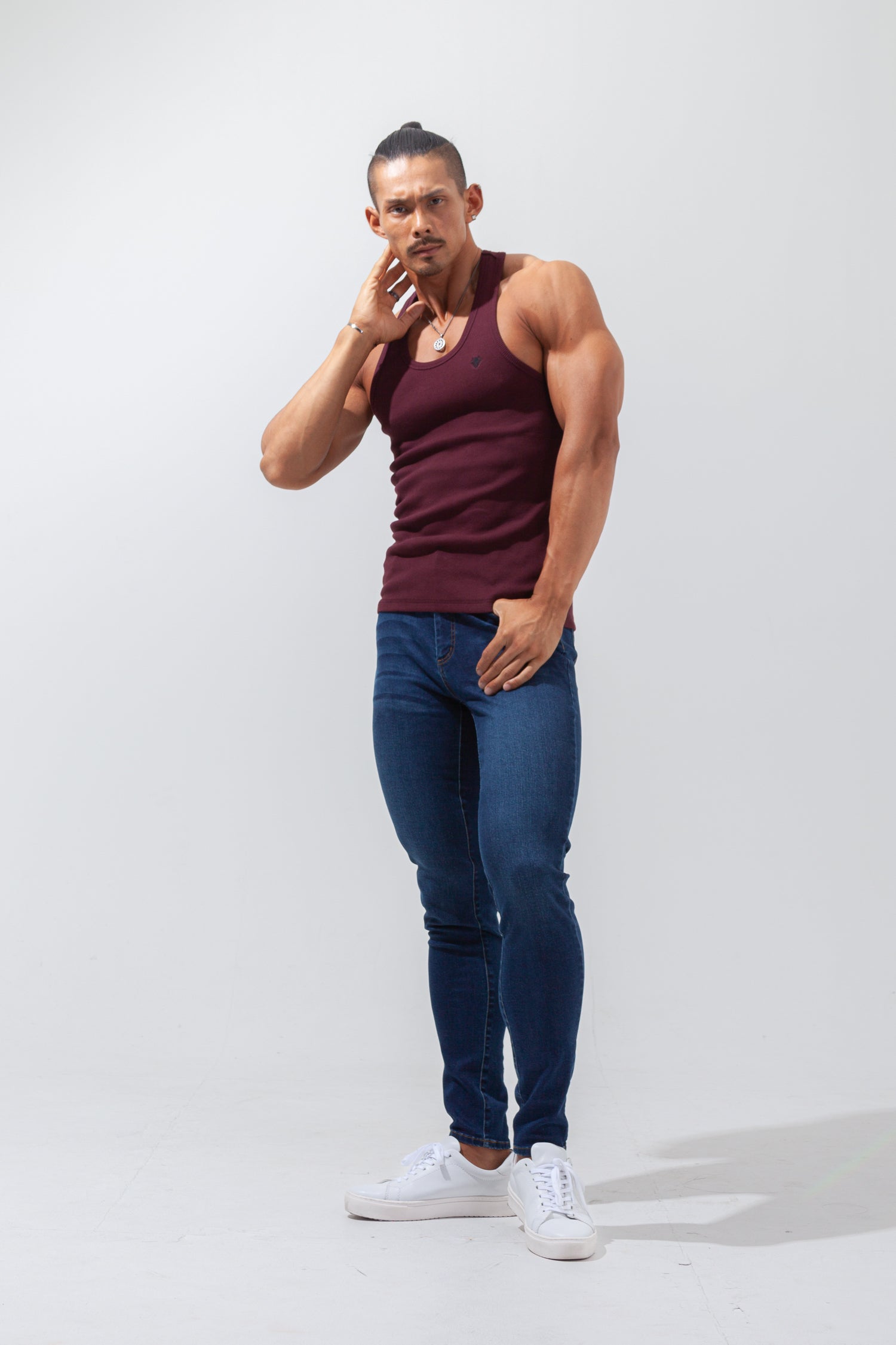 《在庫XL以上のみ》 《サイズ交換不可》 Rib Emblem Y-Tank - BORDEAUX