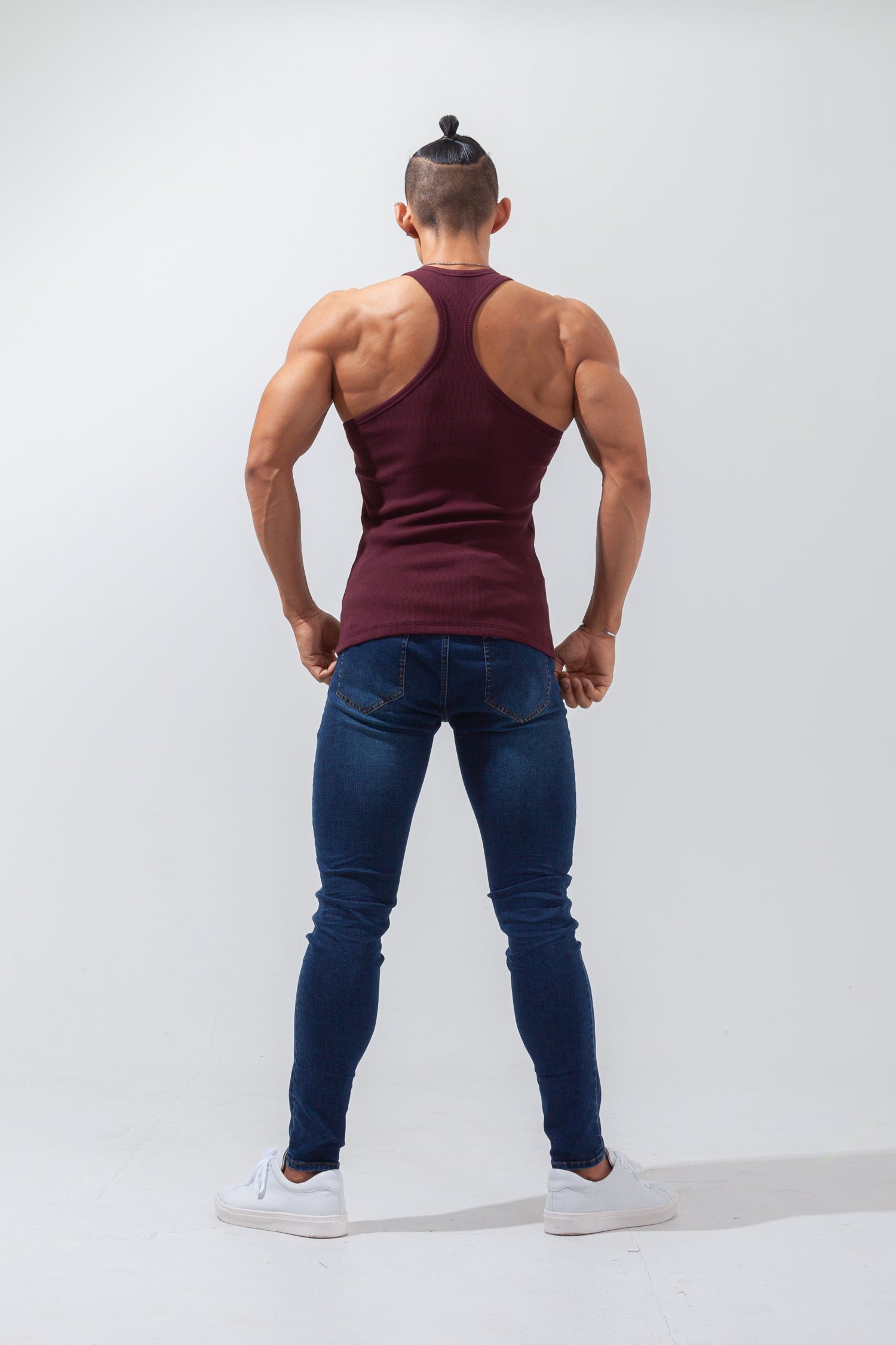 《在庫XL以上のみ》 《サイズ交換不可》 Rib Emblem Y-Tank - BORDEAUX