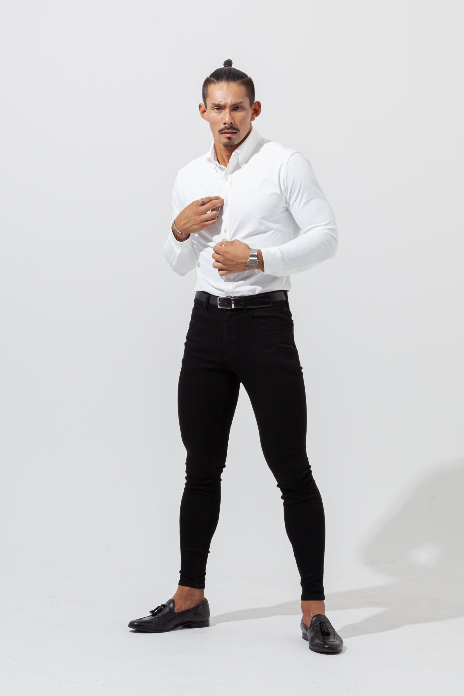 【売れ筋No.1シャツ】 極上シルエットストレッチ ボタンダウンシャツ