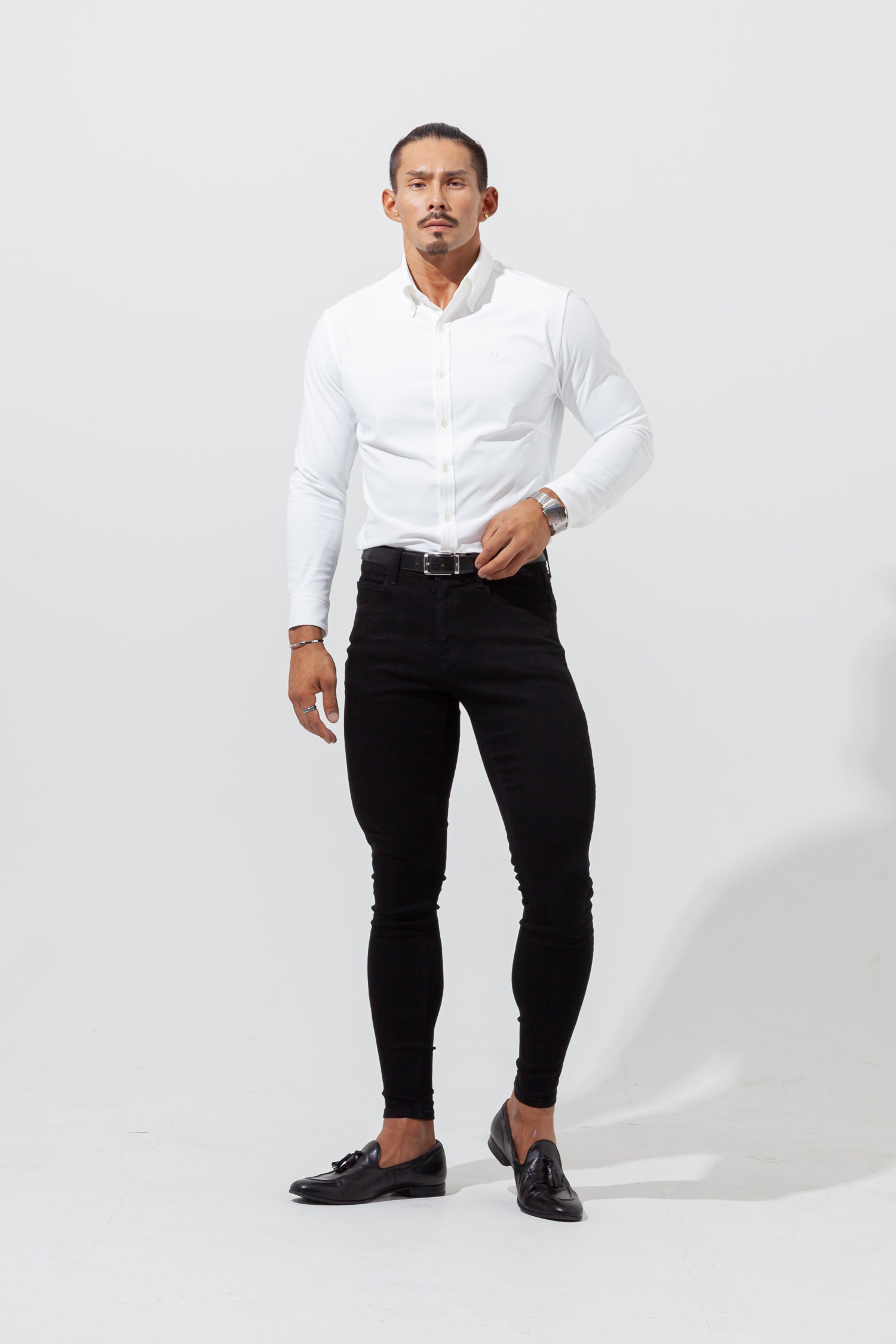 【売れ筋No.1シャツ】 極上シルエットストレッチ ボタンダウンシャツ