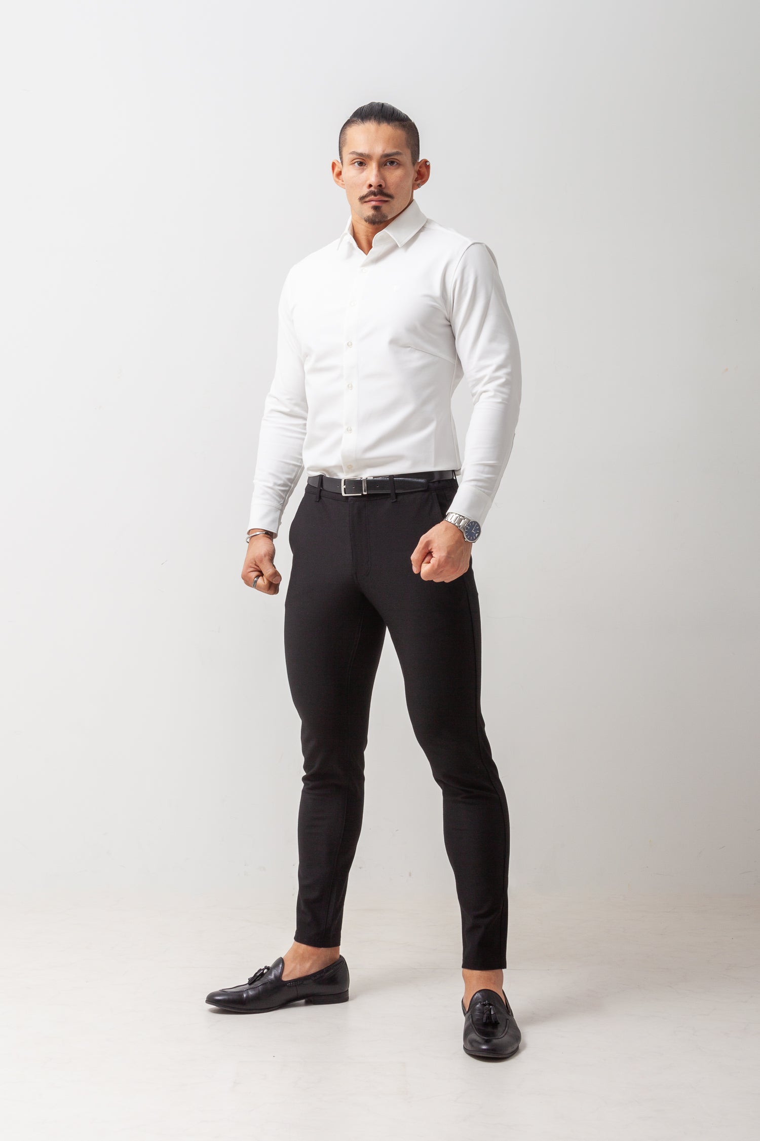 極上ストレッチワイドカラーシャツ