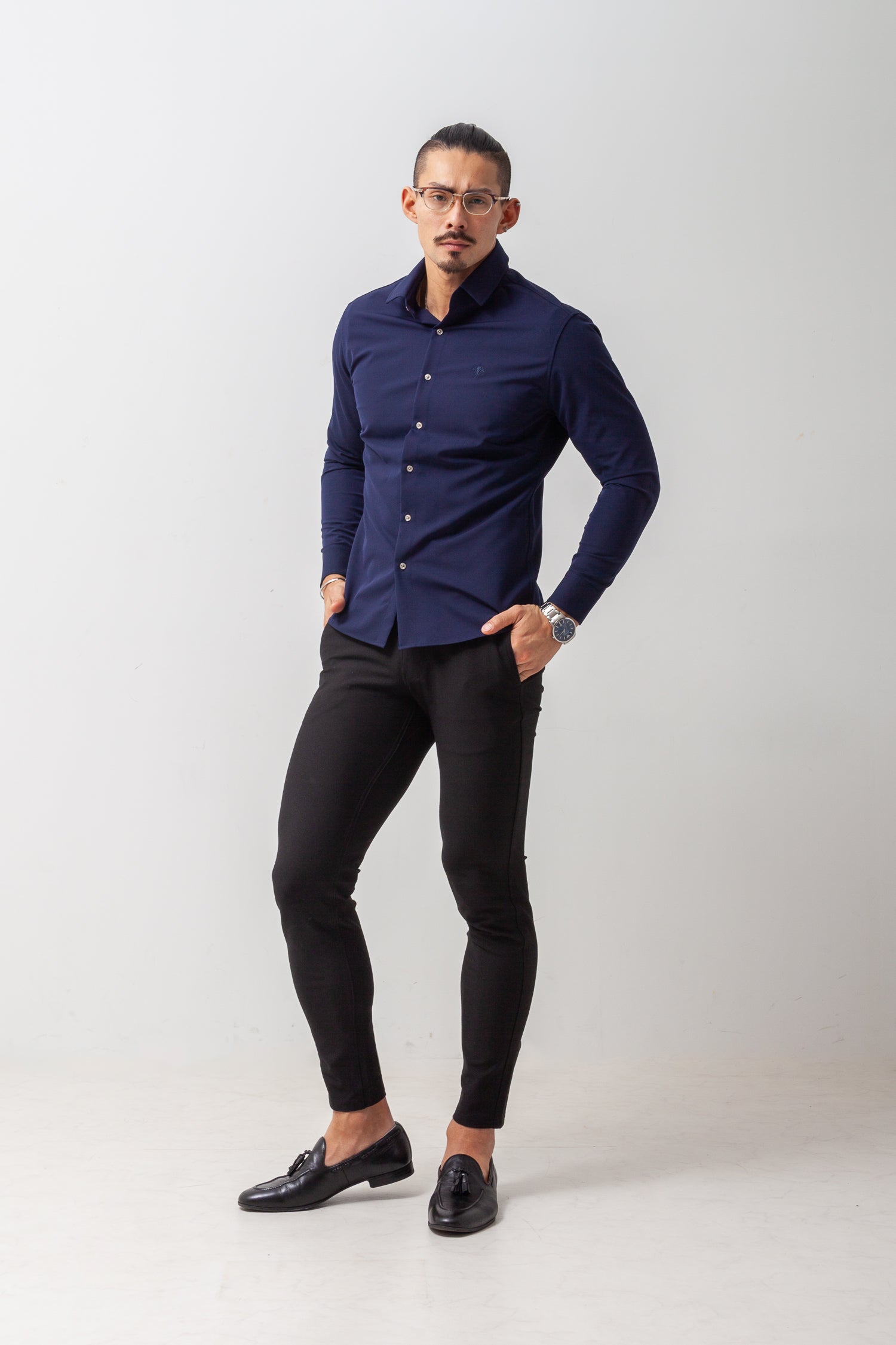 極上ストレッチワイドカラーシャツ