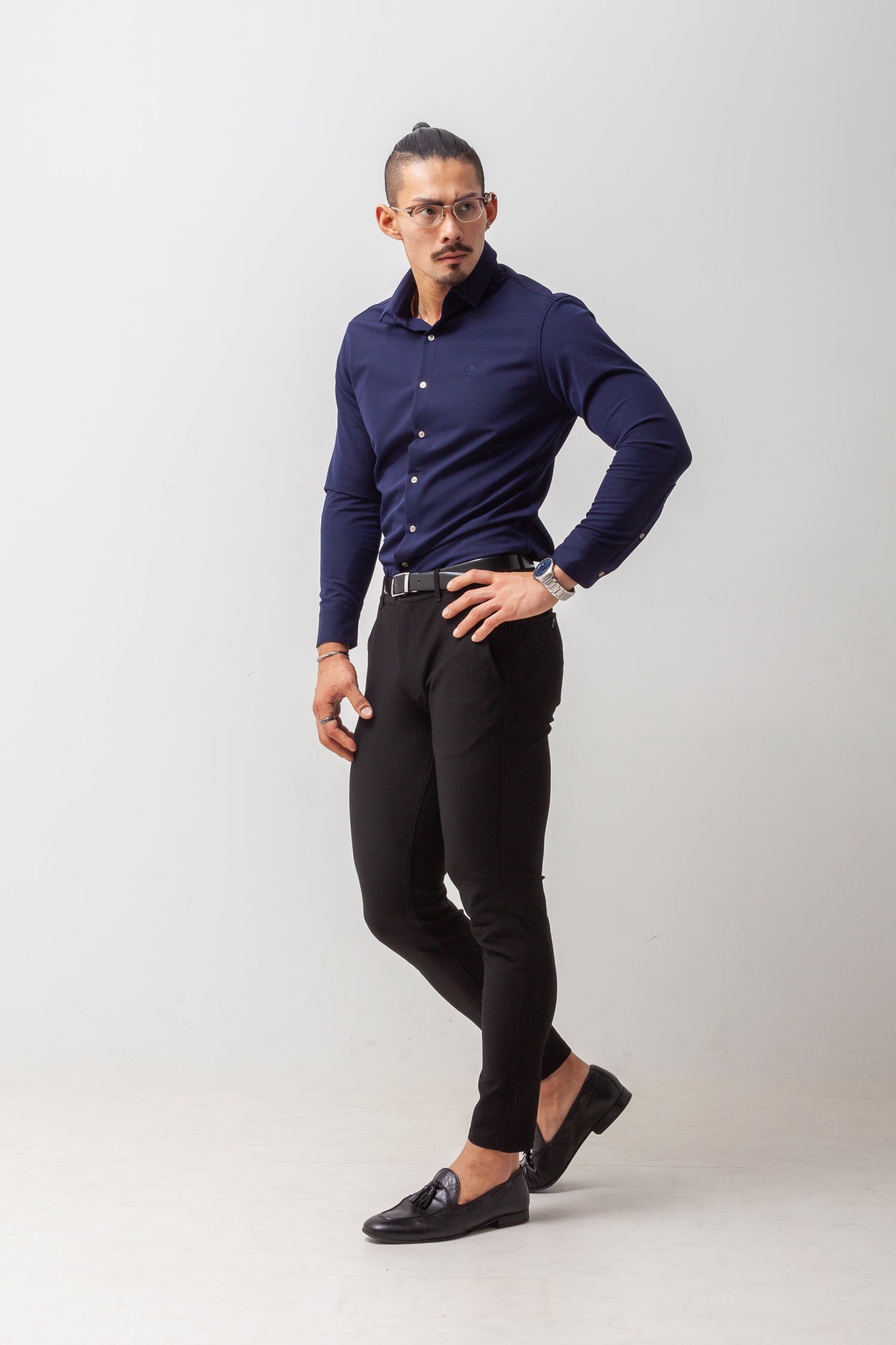 極上ストレッチワイドカラーシャツ