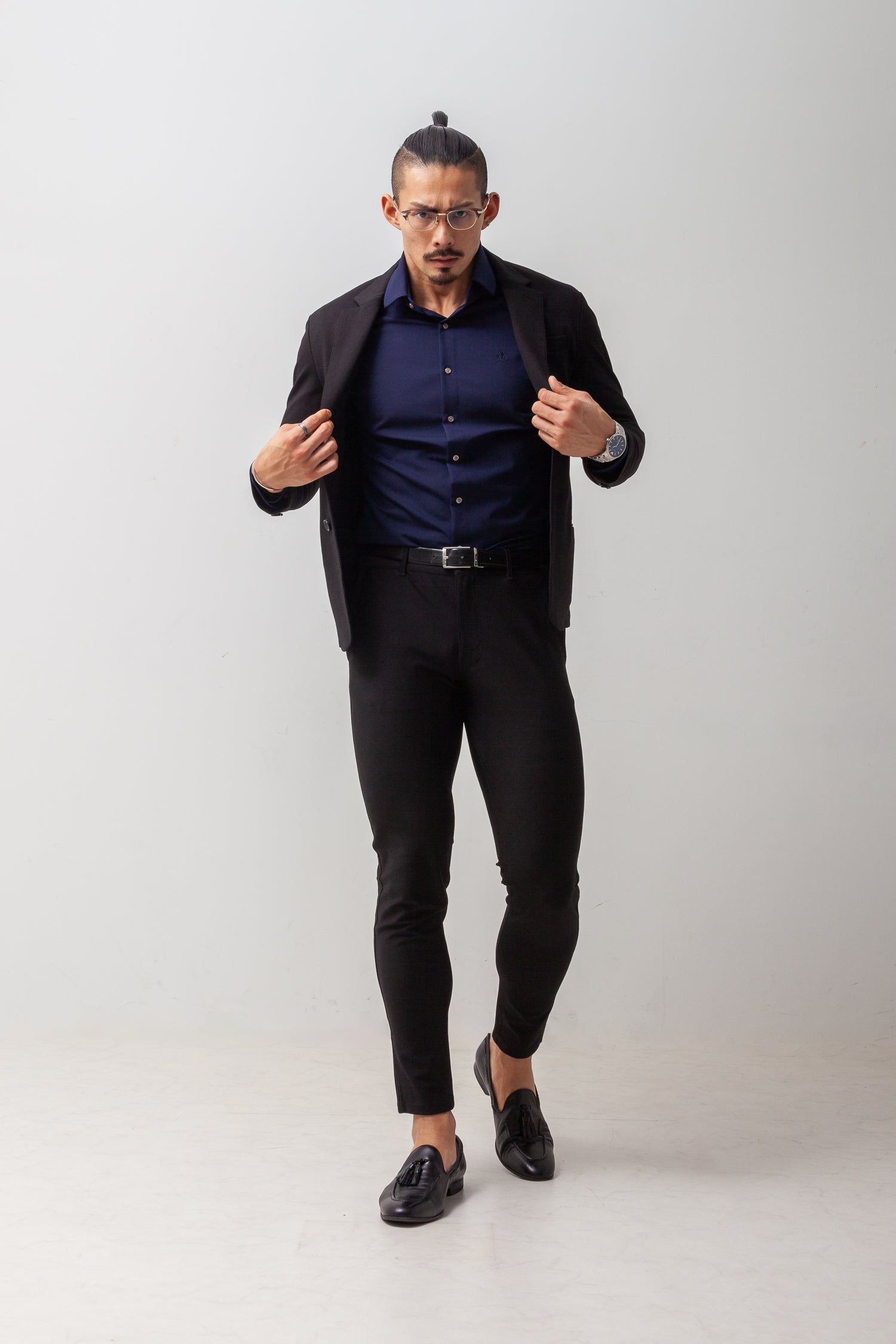 極上ストレッチワイドカラーシャツ