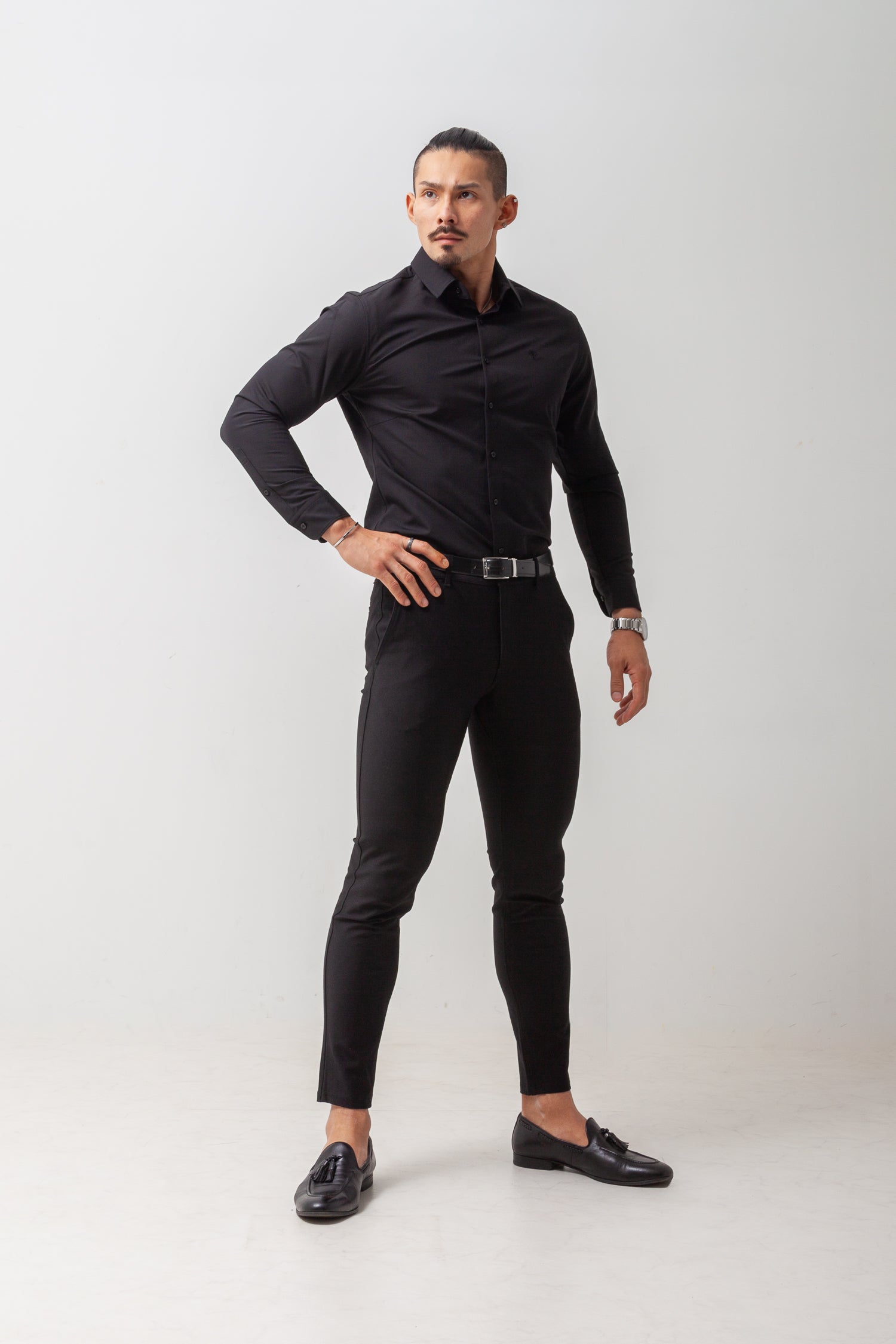 極上ストレッチワイドカラーシャツ