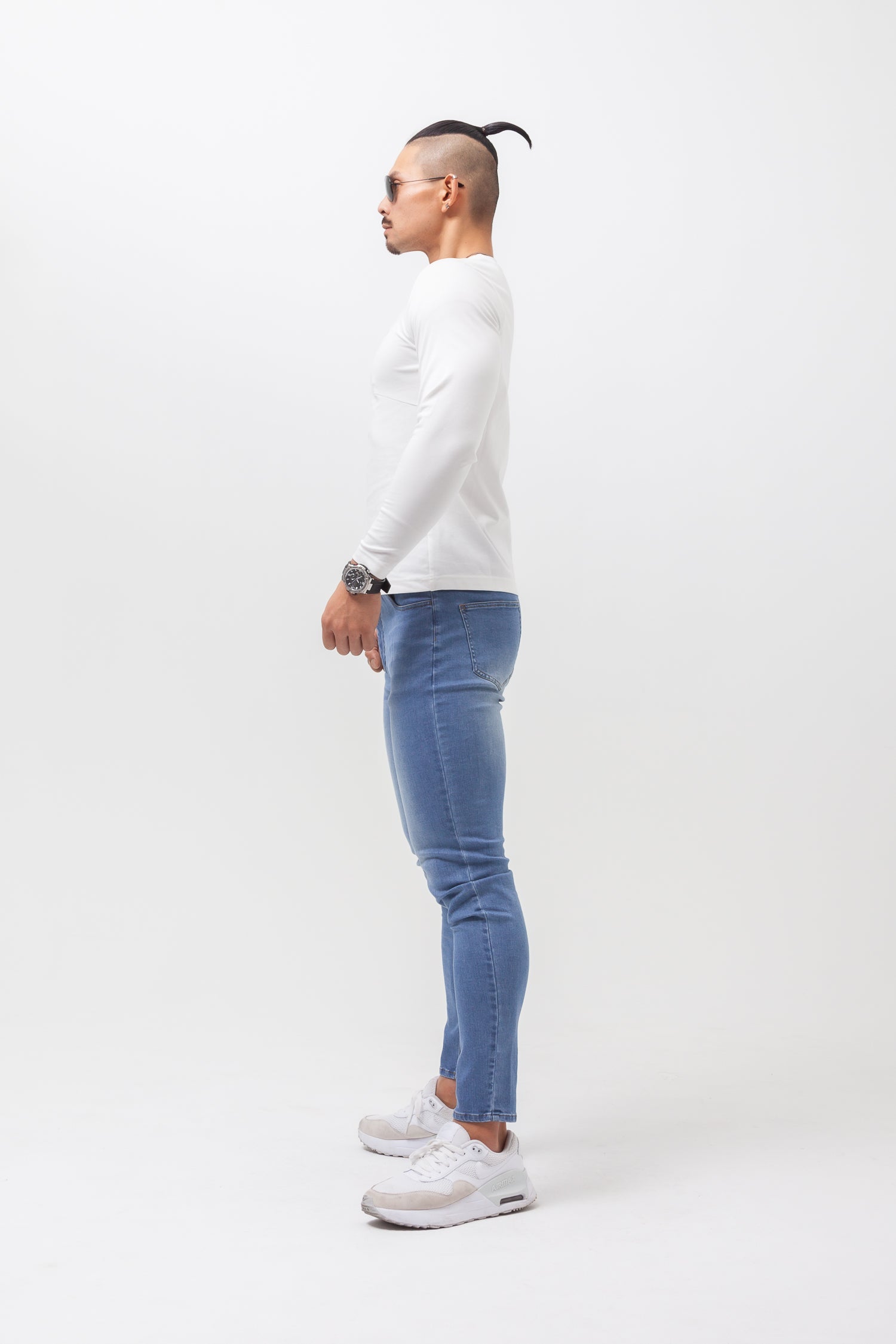 Concealed Zip Long-Sleeve Tee