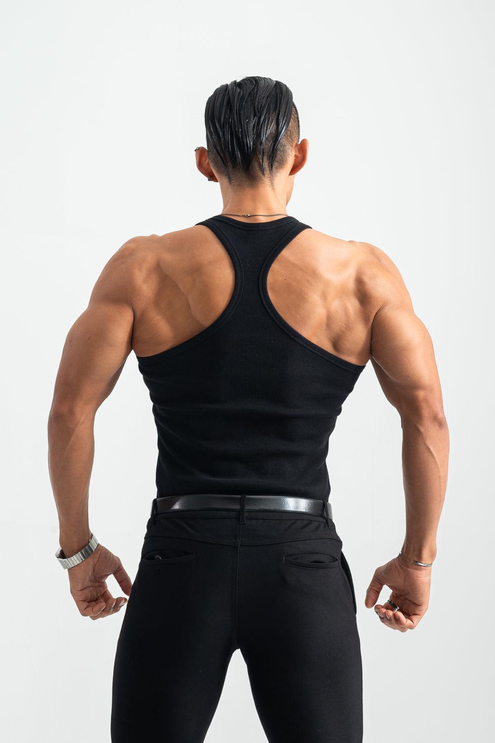 Rib Emblem Y-Tank - BLACK