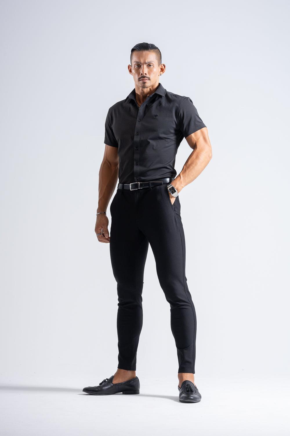 Prime Stretch Shirt Short-sleeve - BLACK