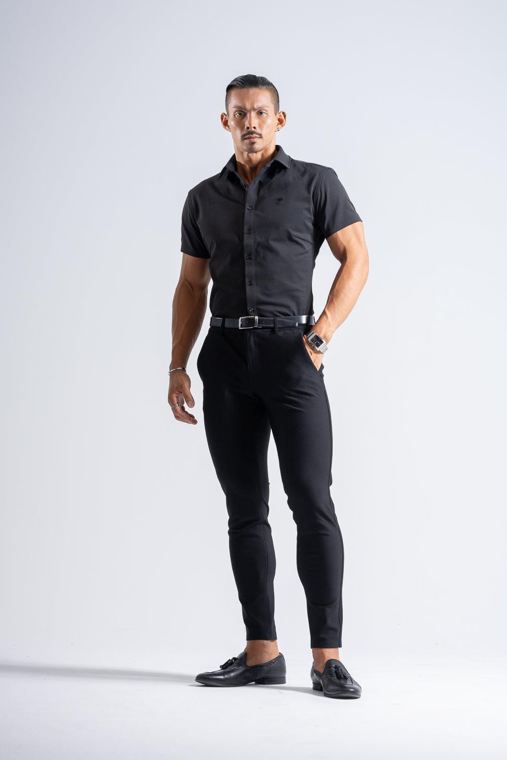 Prime Stretch Shirt Short-sleeve - BLACK