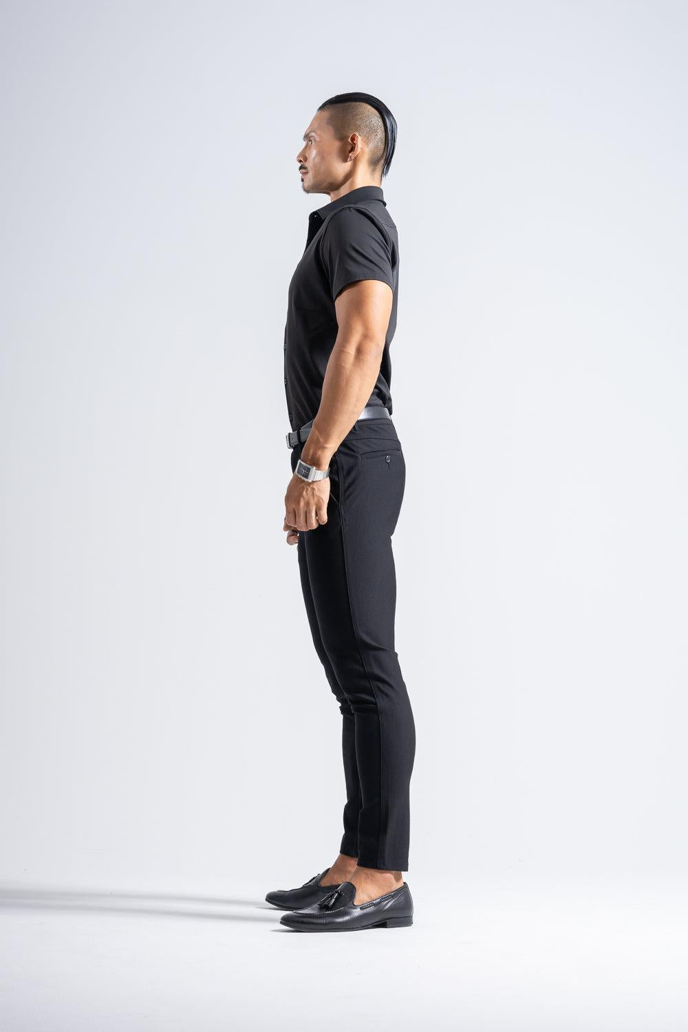 Prime Stretch Shirt Short-sleeve - BLACK