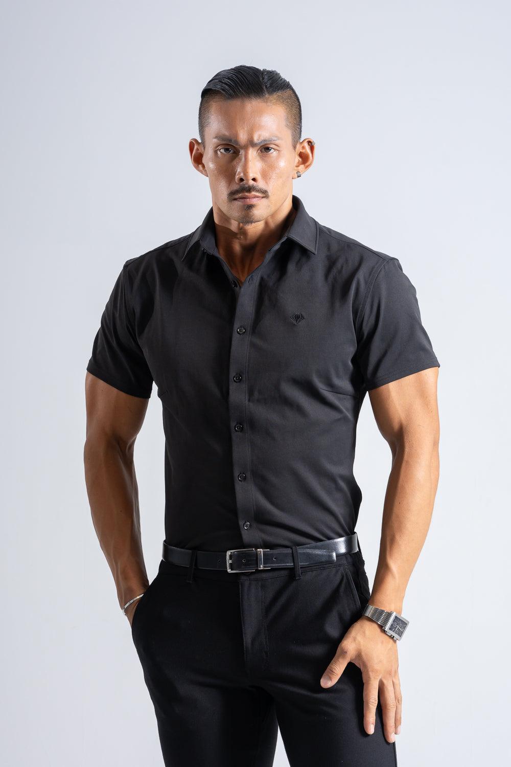 Prime Stretch Shirt Short-sleeve - BLACK