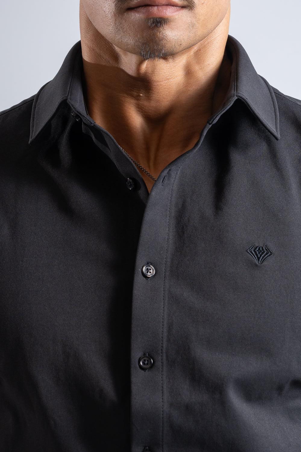Prime Stretch Shirt Short-sleeve - BLACK