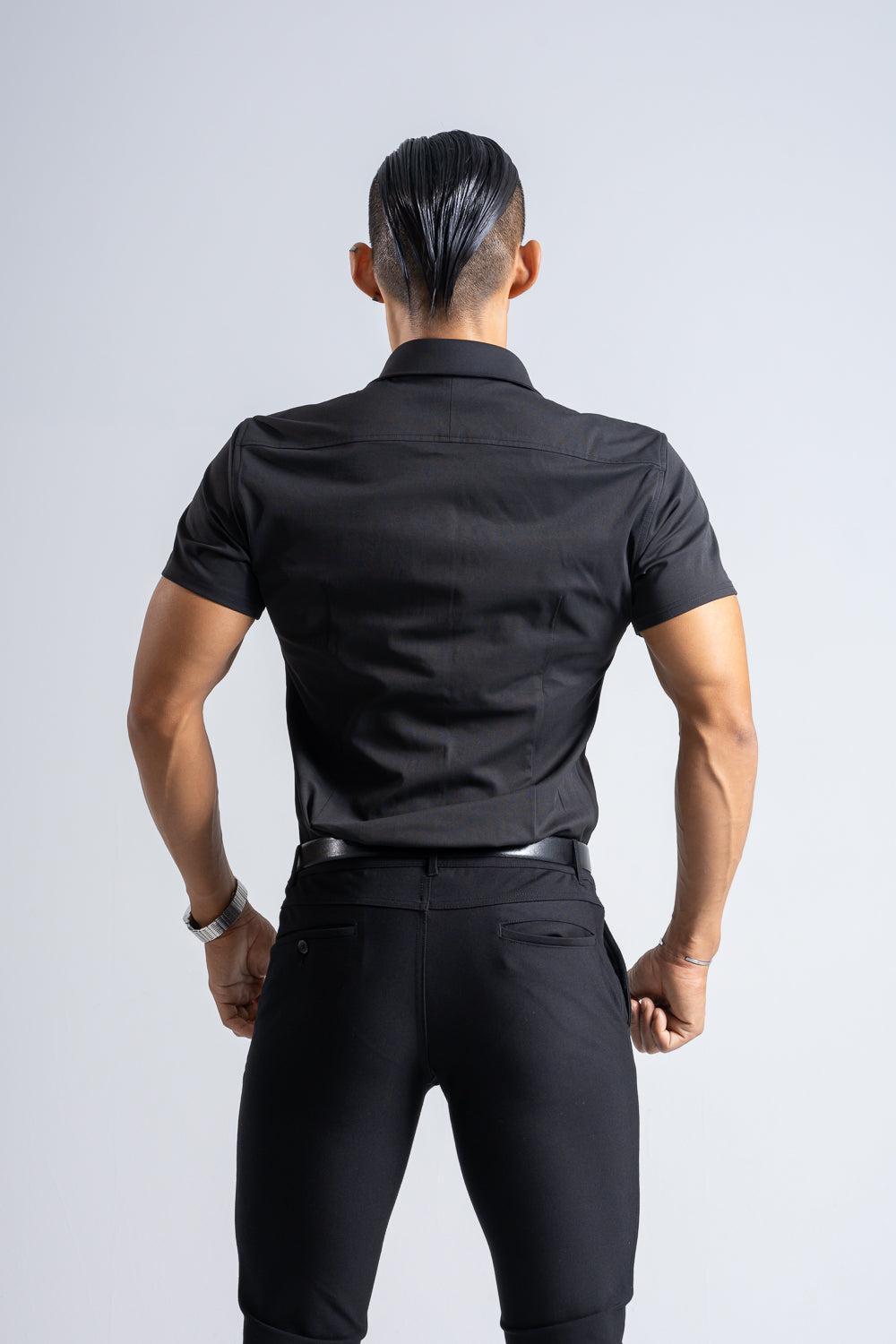 Prime Stretch Shirt Short-sleeve - BLACK