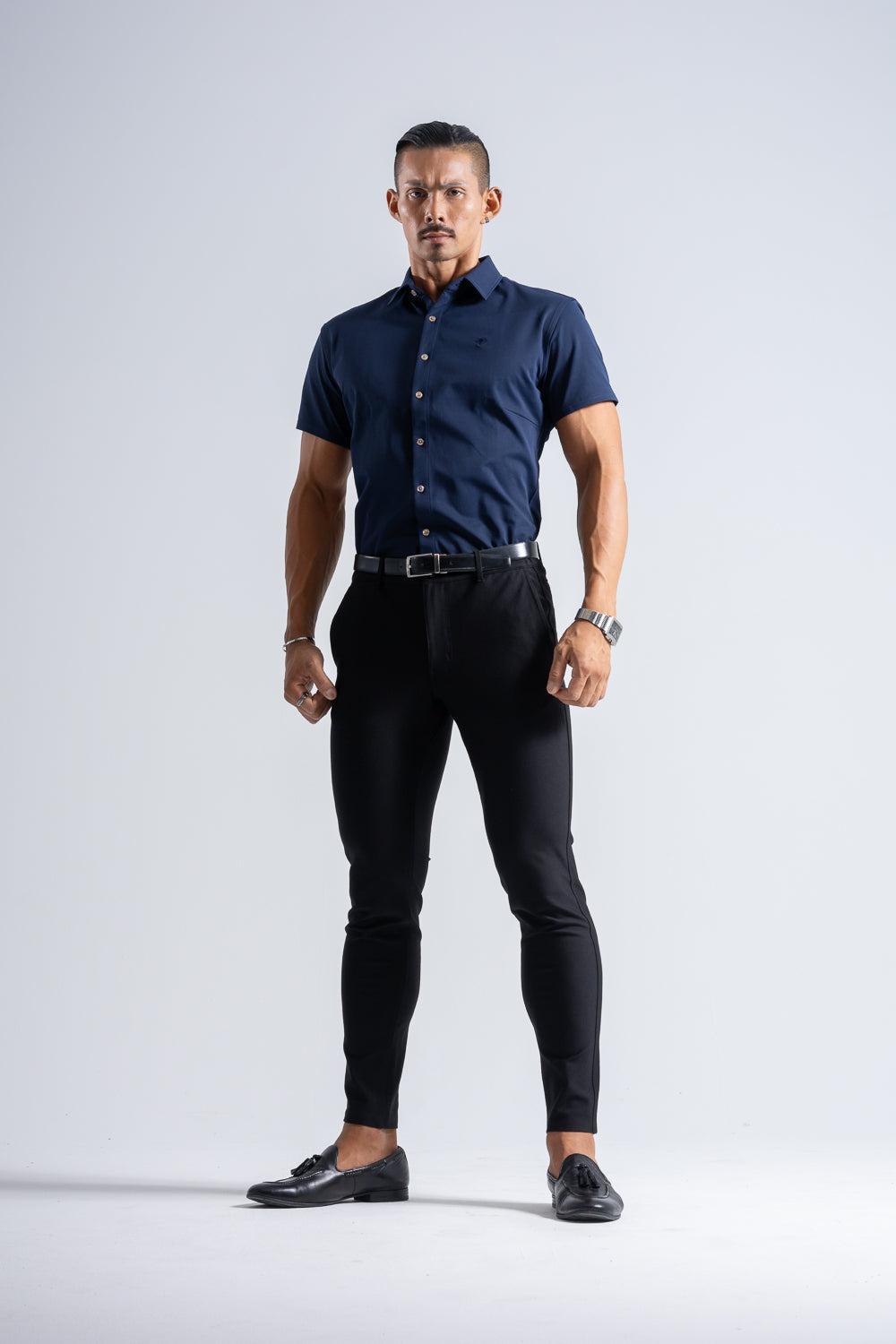 Prime Stretch Shirt Short-sleeve - NAVY
