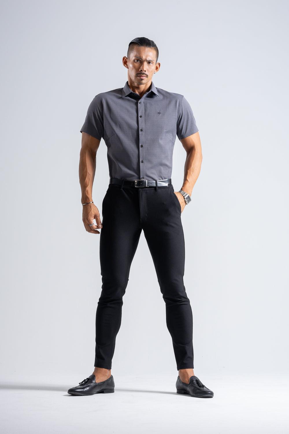 Prime Stretch Shirt Short-sleeve - GRAY