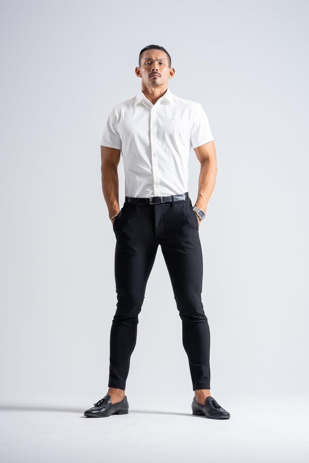 Prime Stretch Shirt Short-sleeve - WHITE