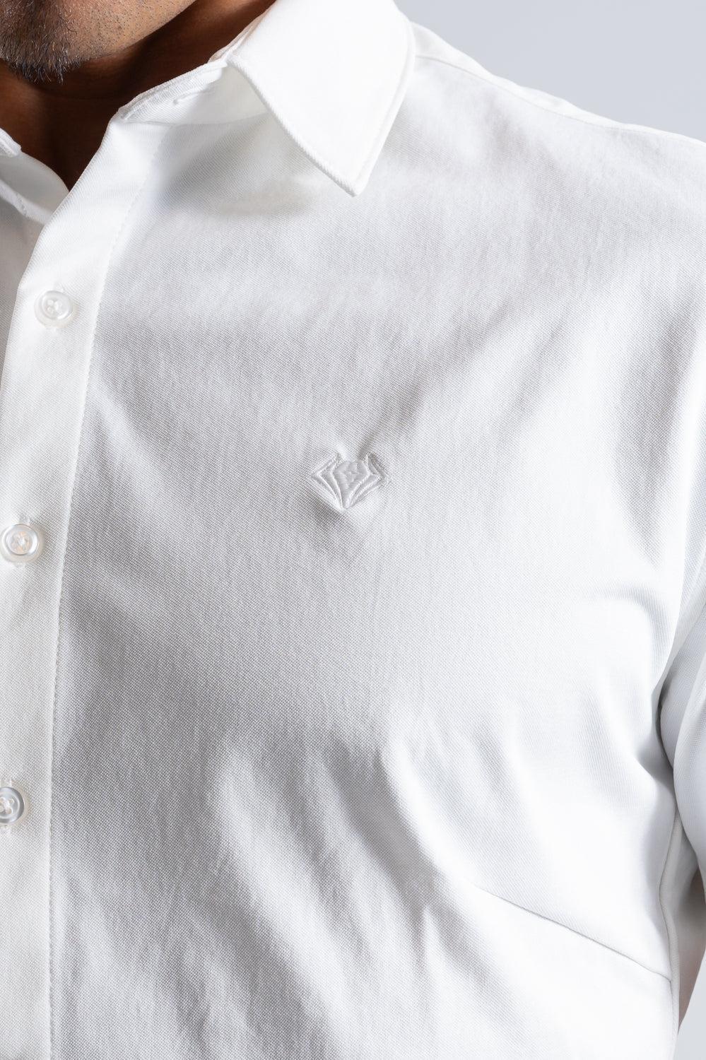 Prime Stretch Shirt Short-sleeve - WHITE