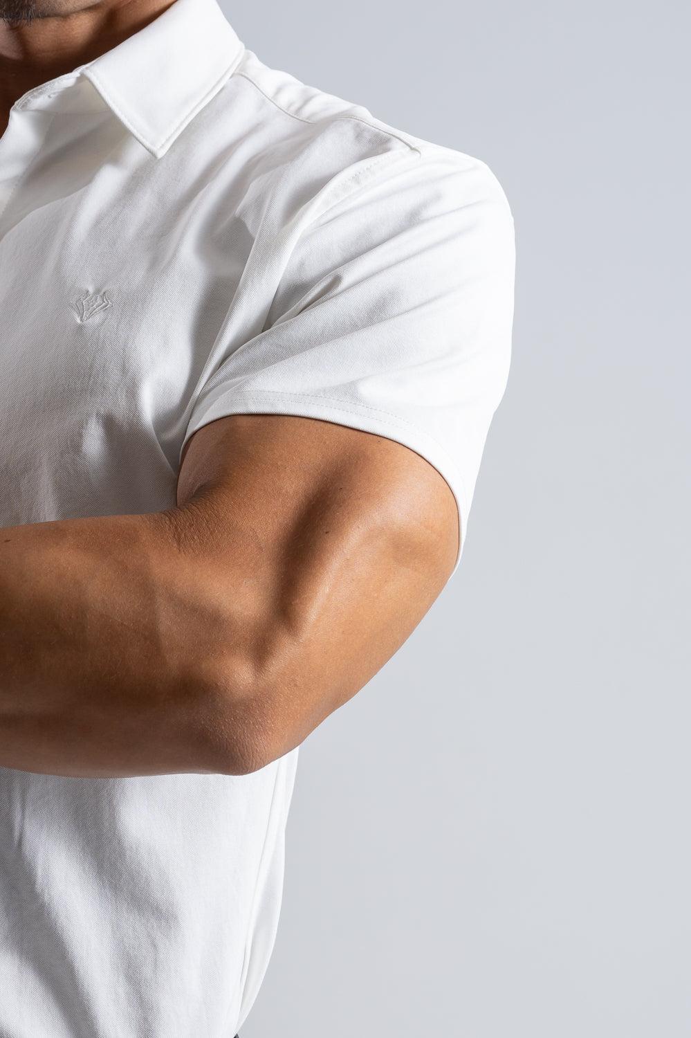 Prime Stretch Shirt Short-sleeve - WHITE
