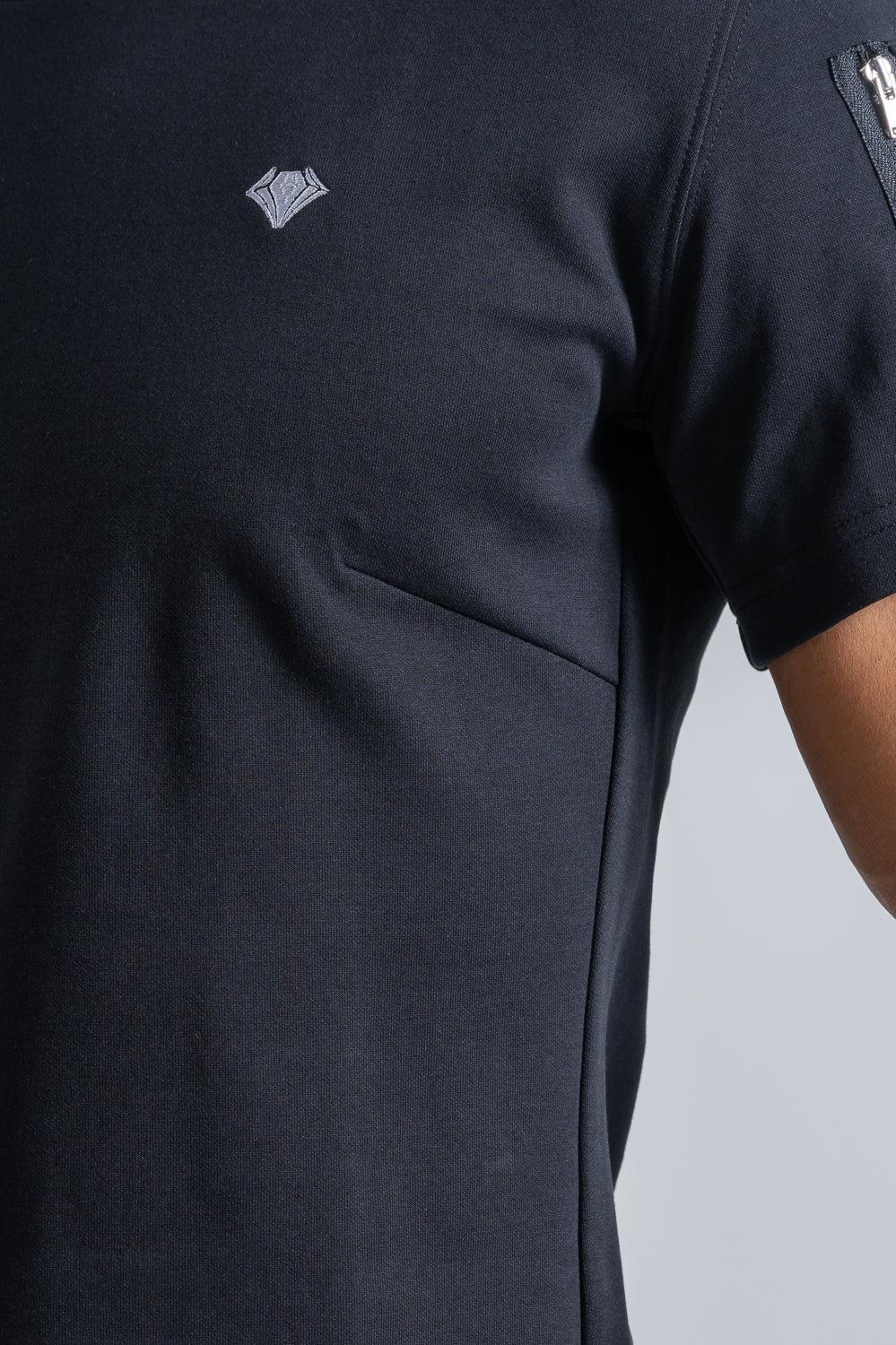Cargo Pocket Tee - BLACK