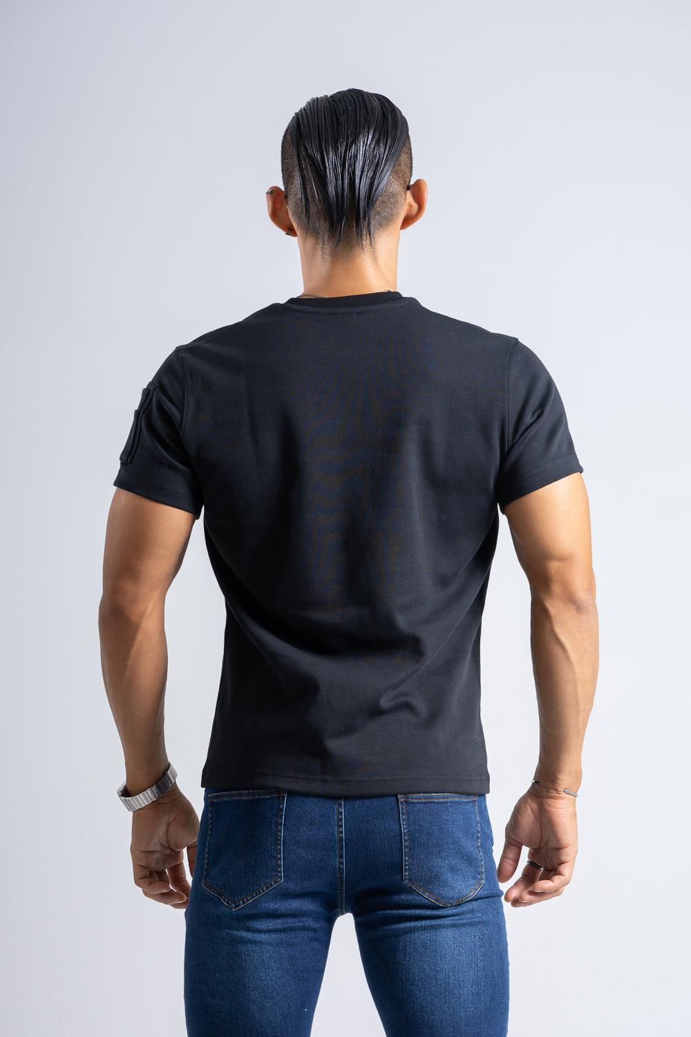 Cargo Pocket Tee - BLACK