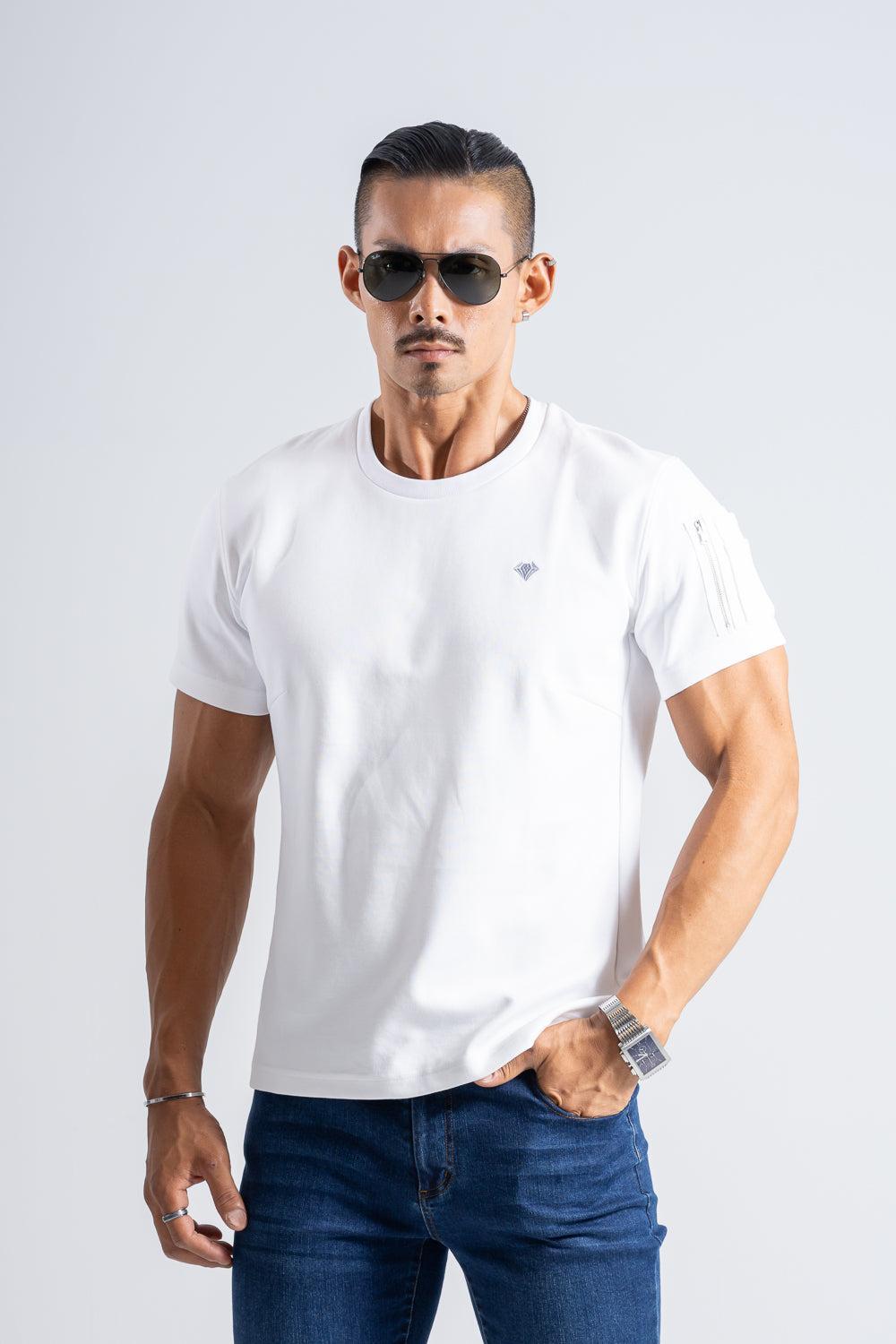 Cargo Pocket Tee - WHITE
