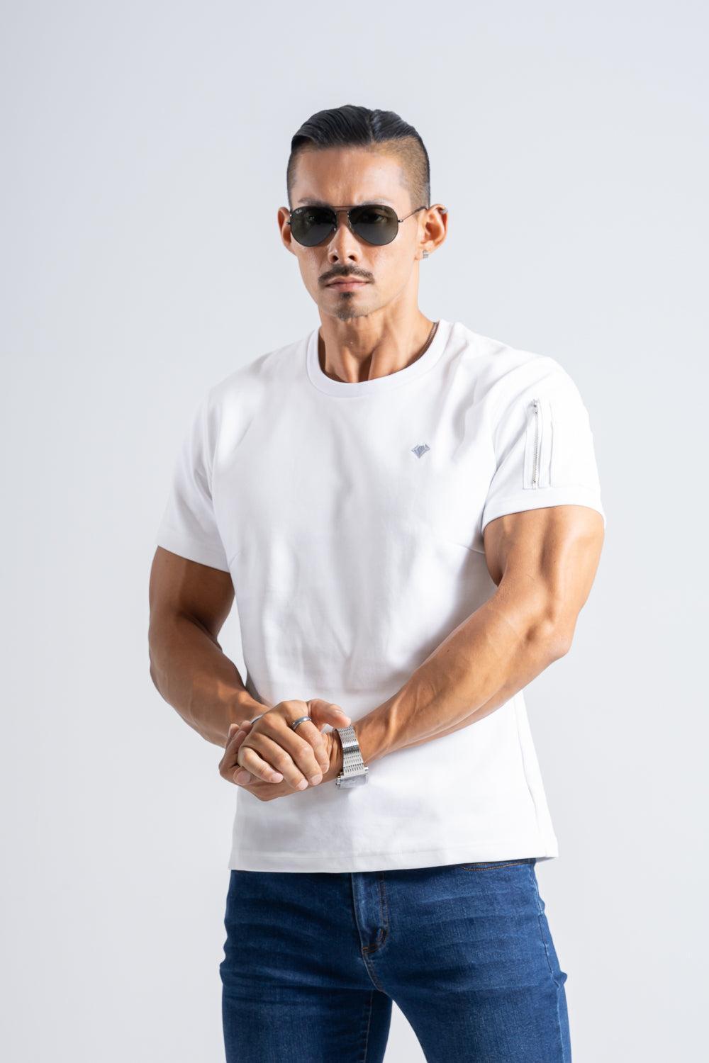 Cargo Pocket Tee - WHITE