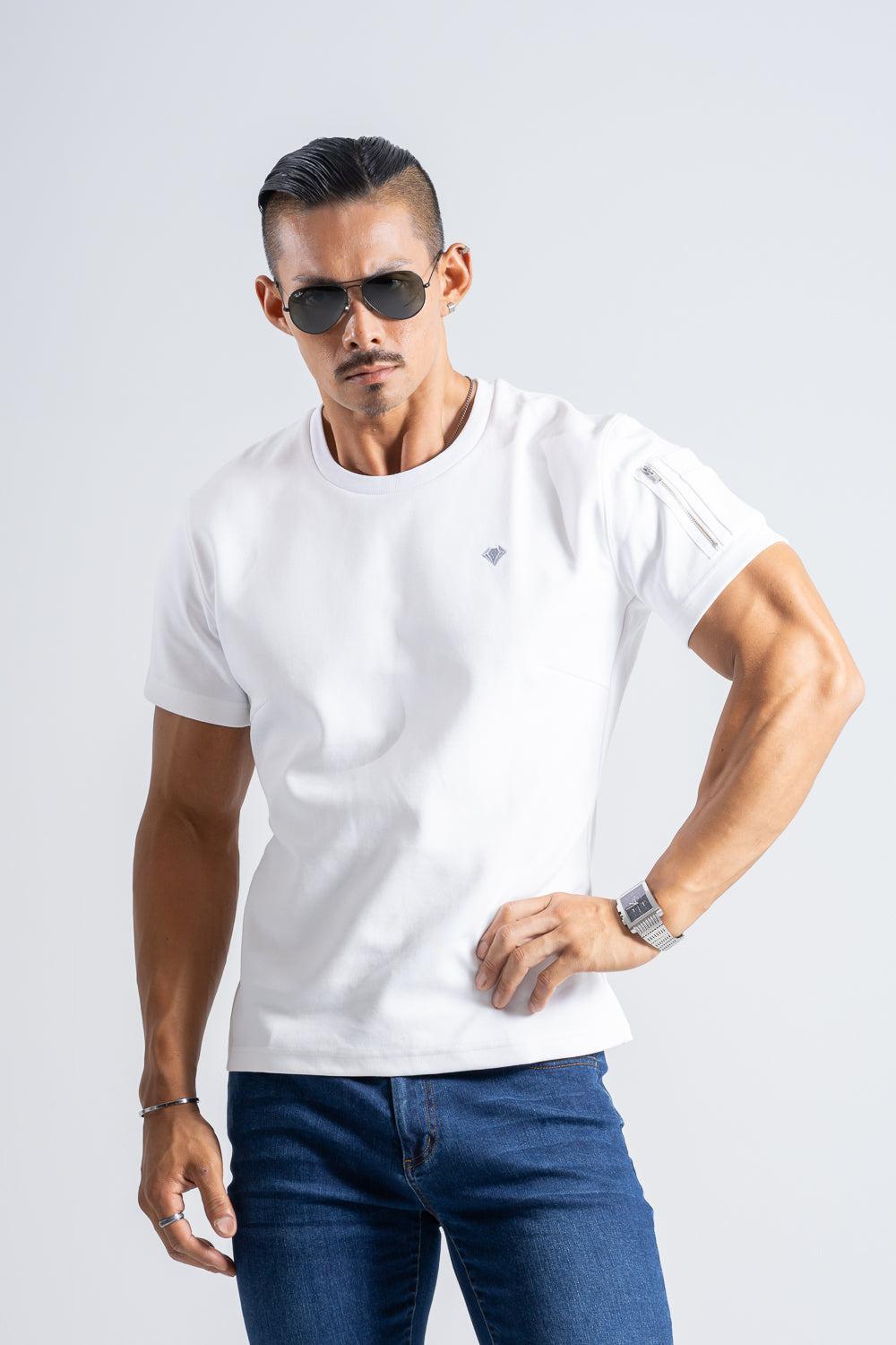 Cargo Pocket Tee - WHITE