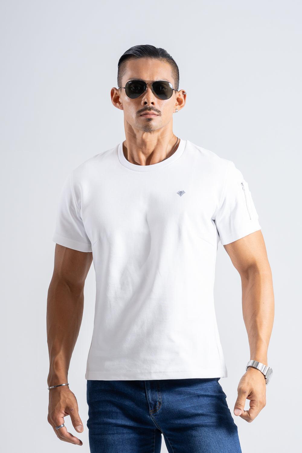 Cargo Pocket Tee - WHITE