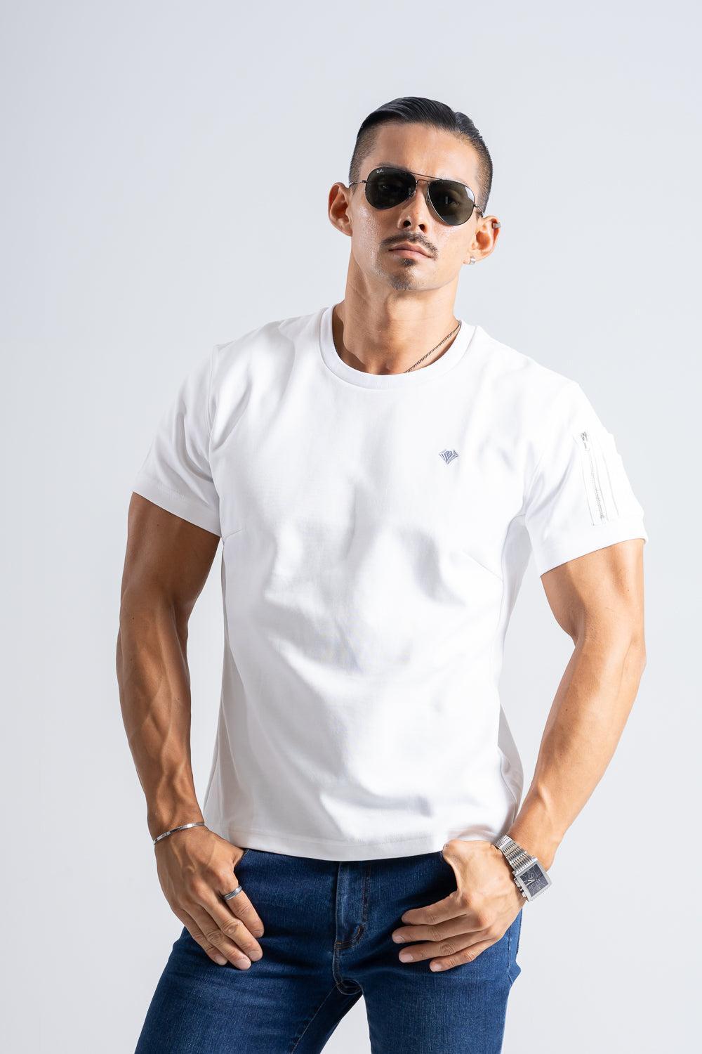 Cargo Pocket Tee - WHITE