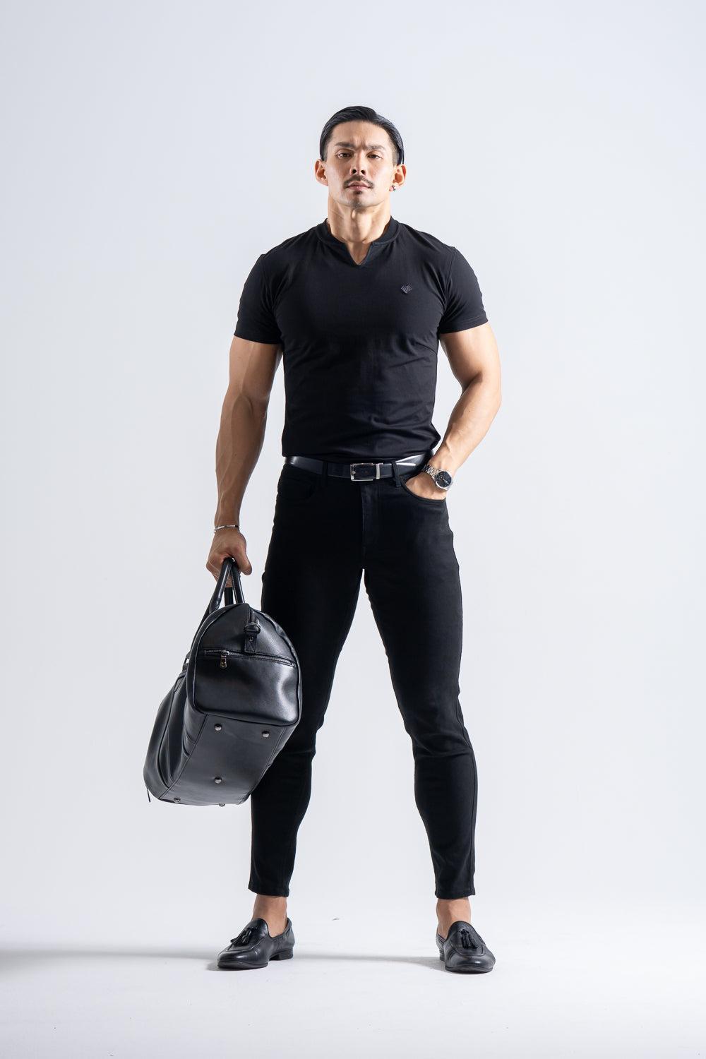 【NEW ARRIVAL】 エッジフォルム キーネック半袖T