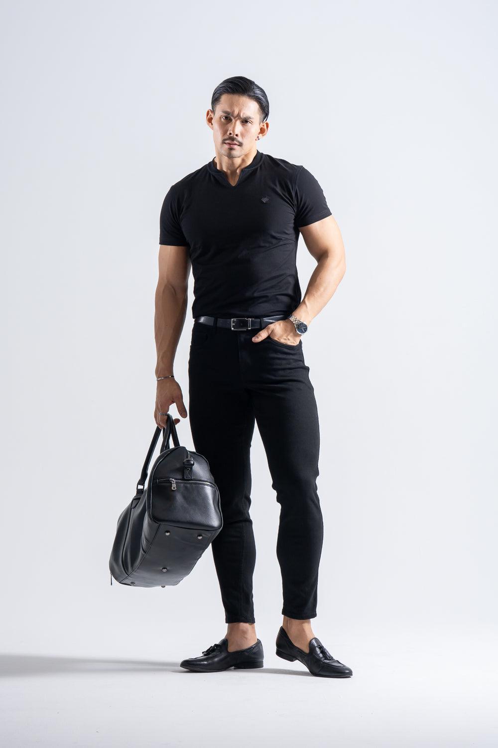 【NEW ARRIVAL】 エッジフォルム キーネック半袖T