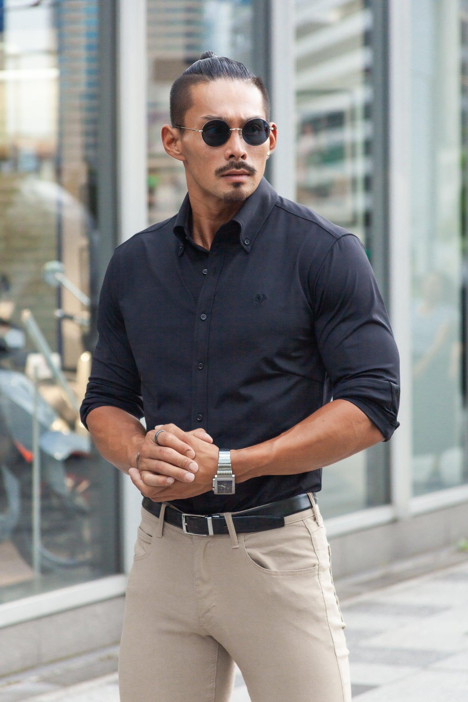 【売れ筋No.1シャツ】 極上シルエットストレッチ ボタンダウンシャツ