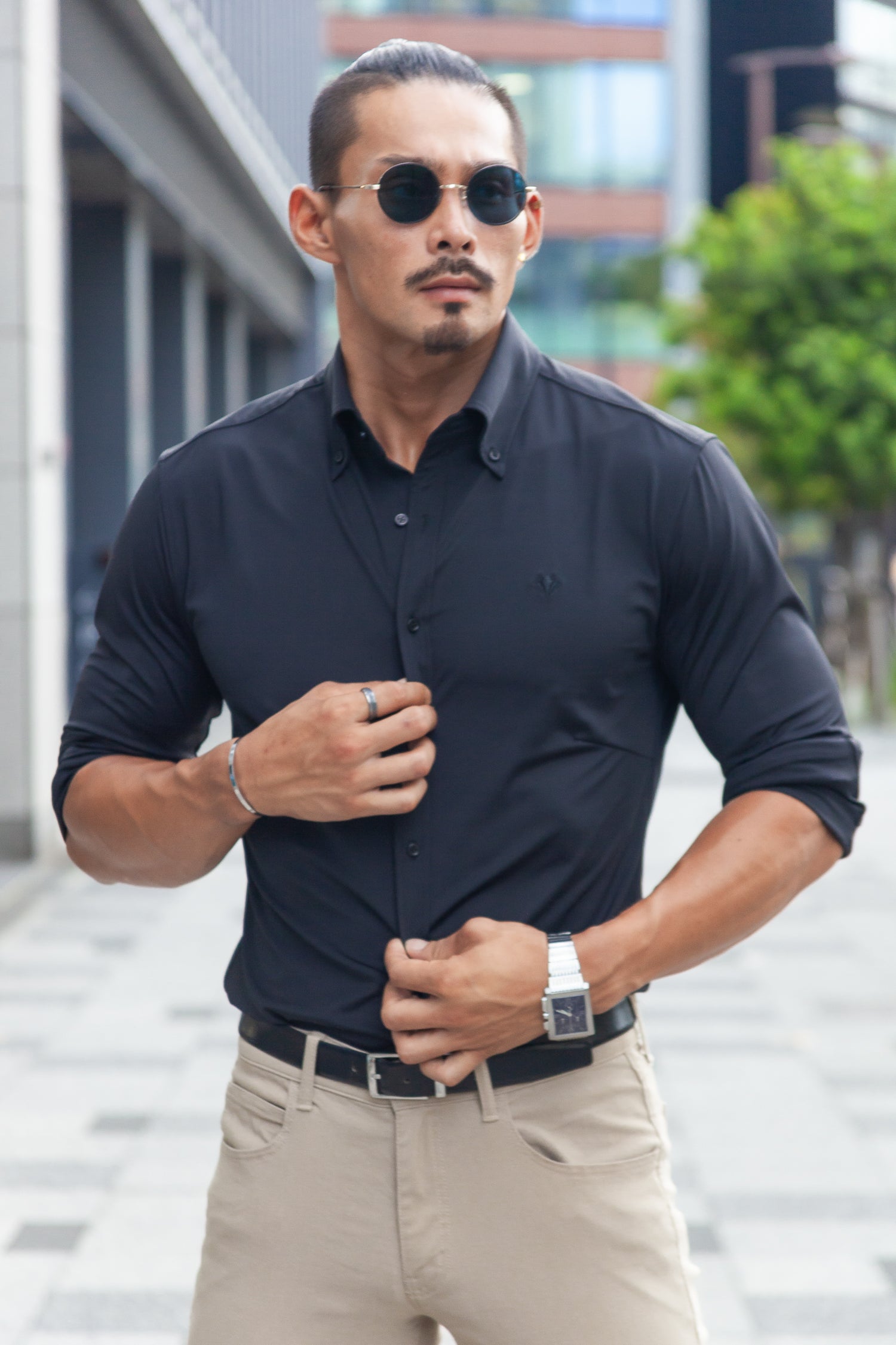 【売れ筋No.1シャツ】 極上シルエットストレッチ ボタンダウンシャツ