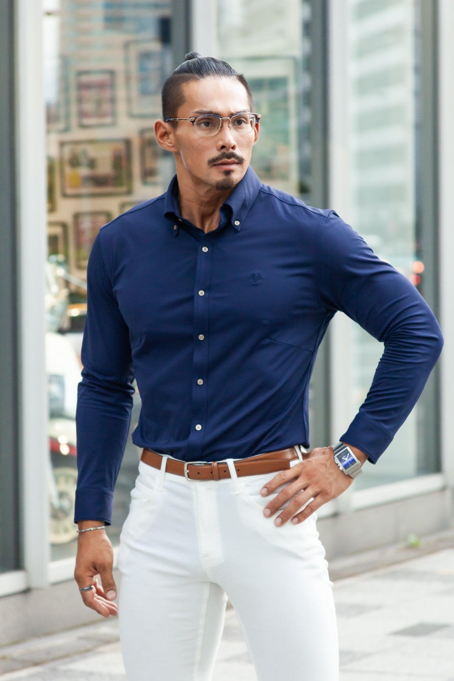 【売れ筋No.1シャツ】 極上シルエットストレッチ ボタンダウンシャツ