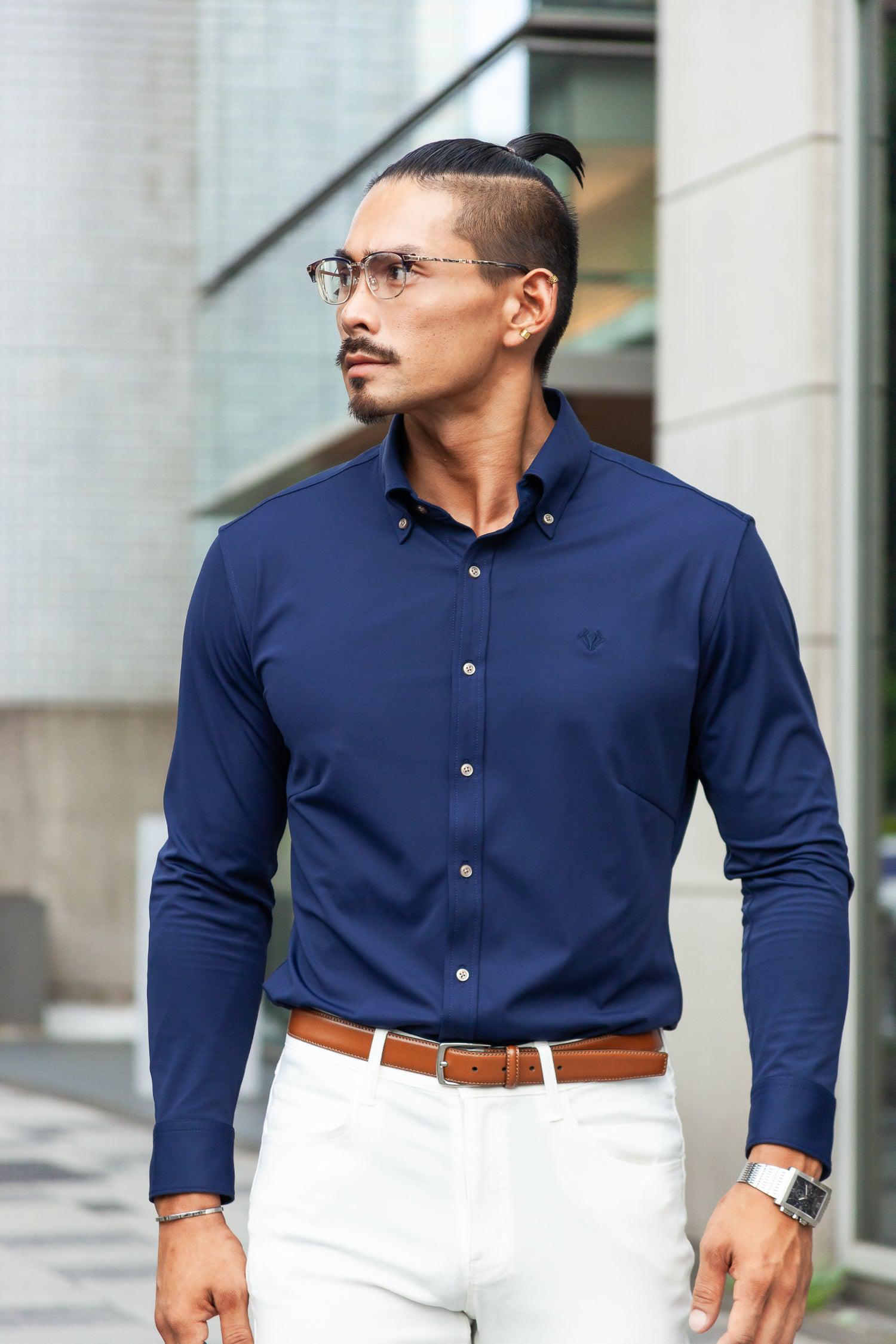 【売れ筋No.1シャツ】 極上シルエットストレッチ ボタンダウンシャツ