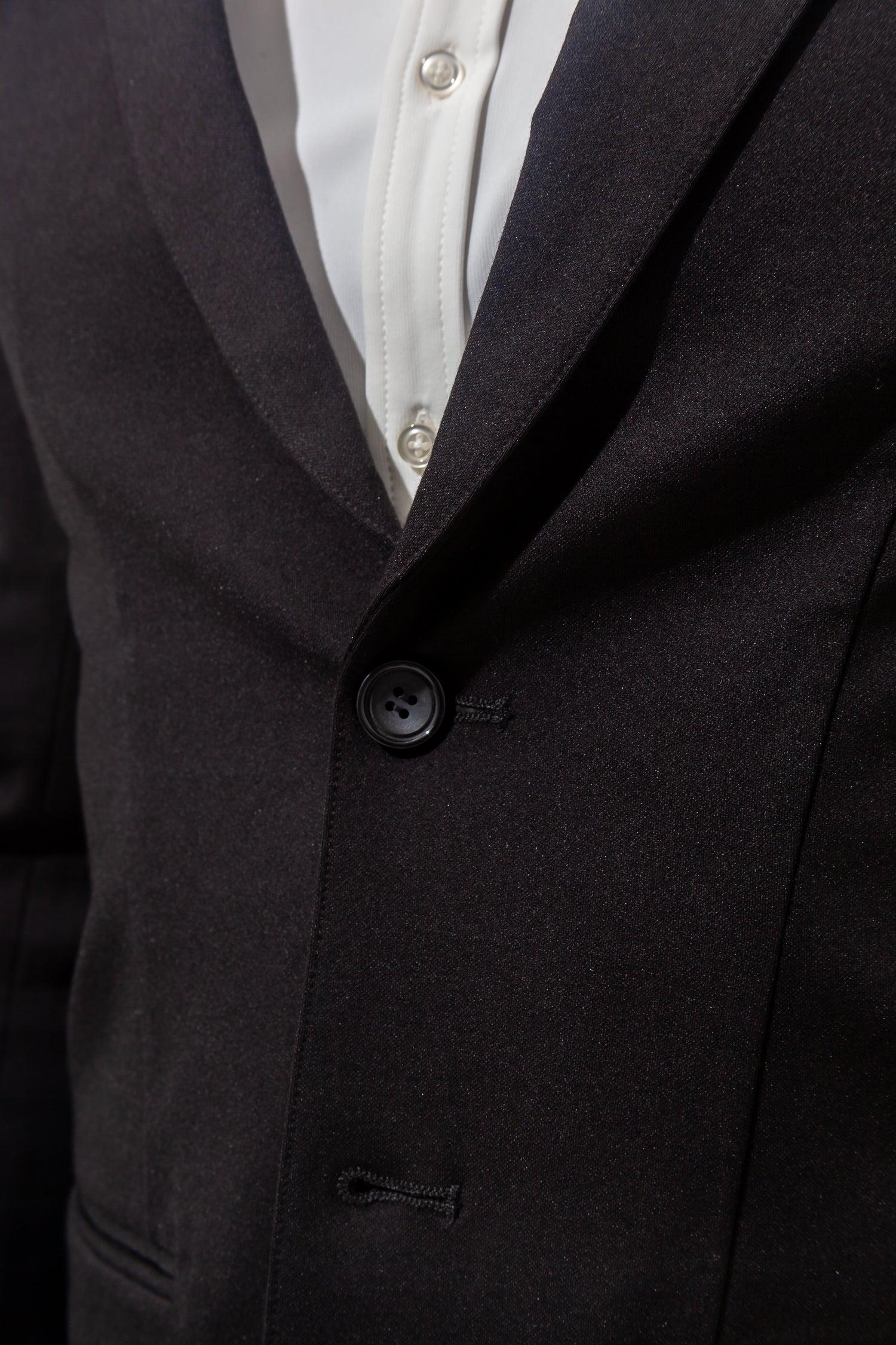 【想像以上のフィット感】 ハイパーストレッチジャケット ブラック