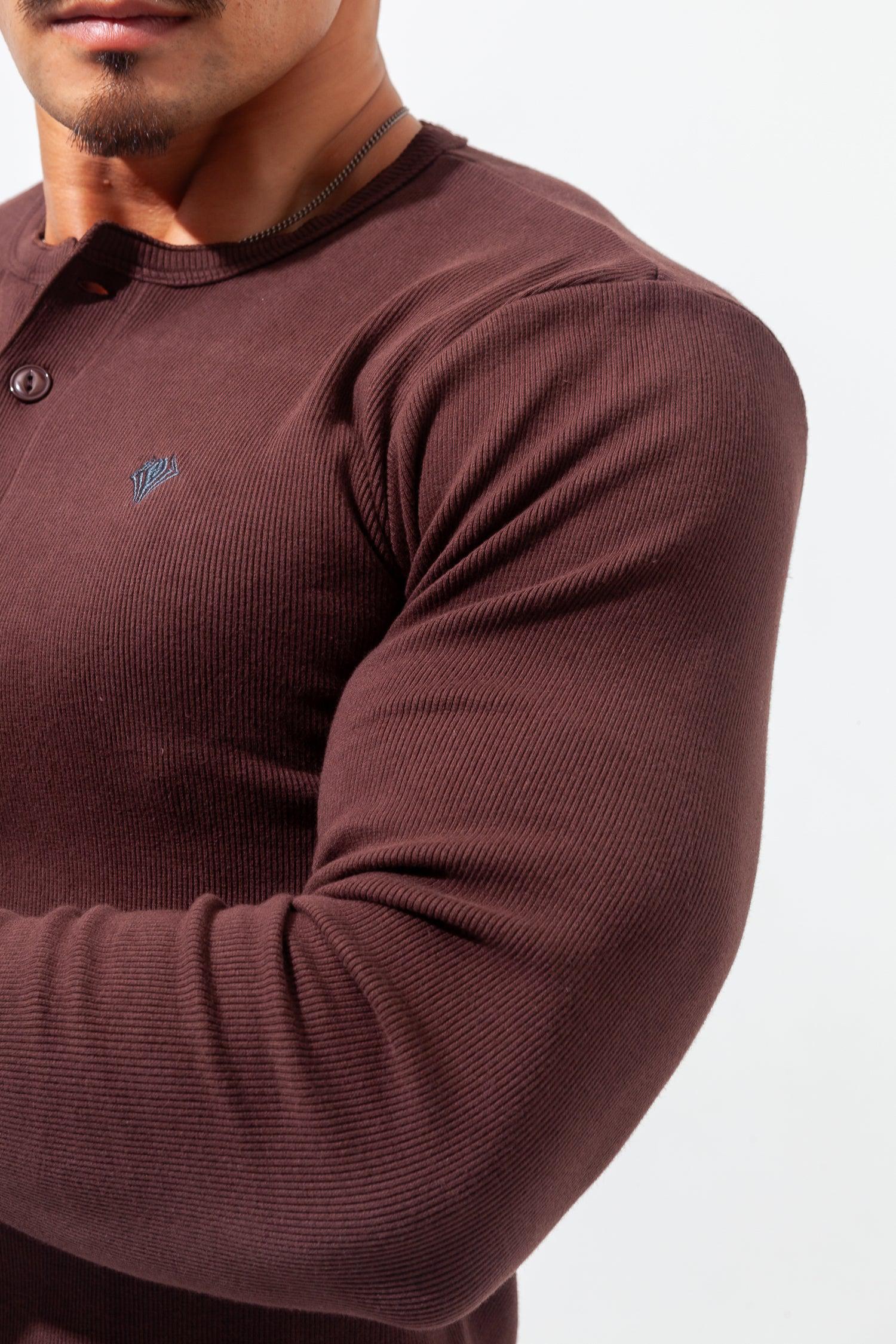 Henley Neck Long-Sleeve Tee
