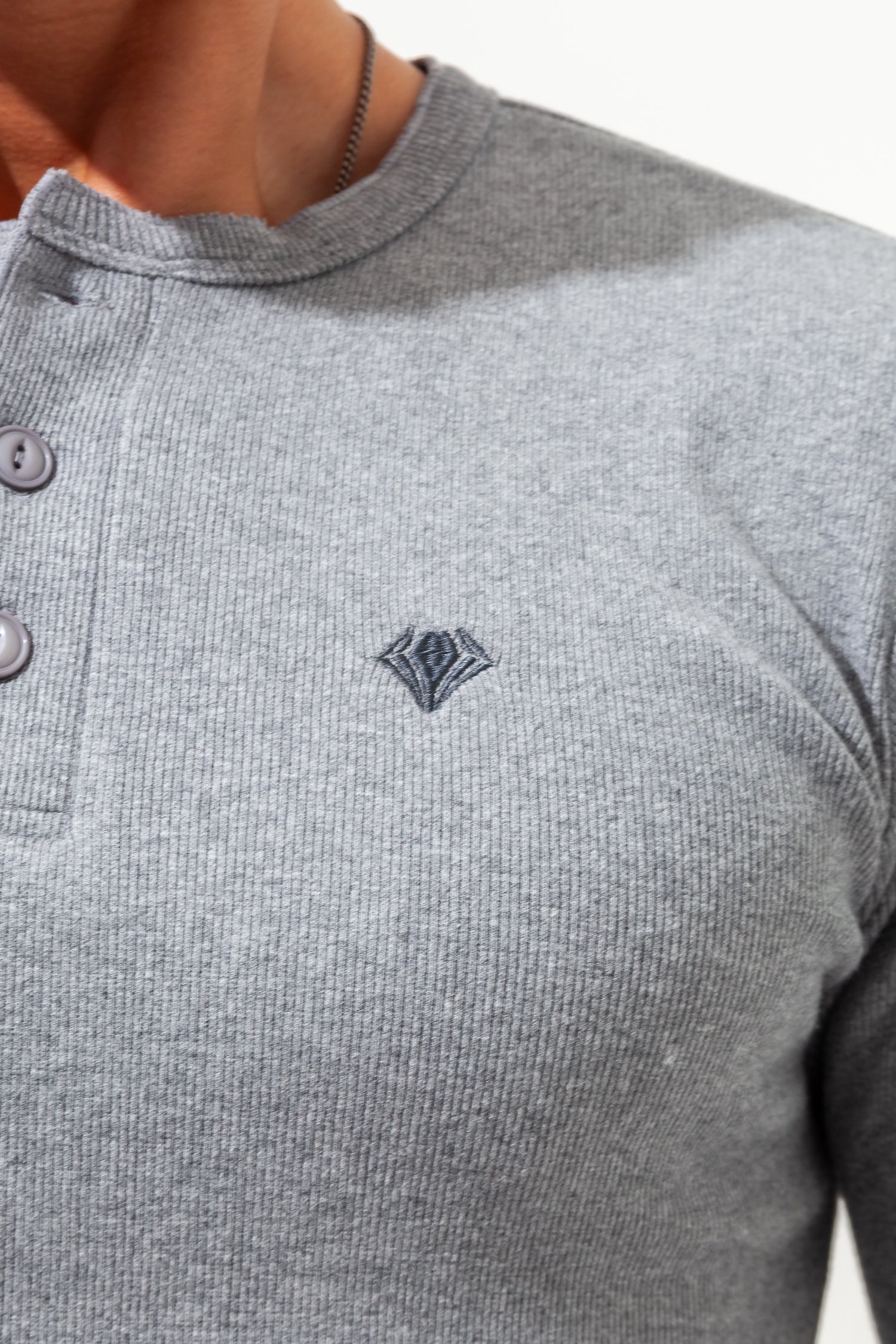 Henley Neck Long-Sleeve Tee