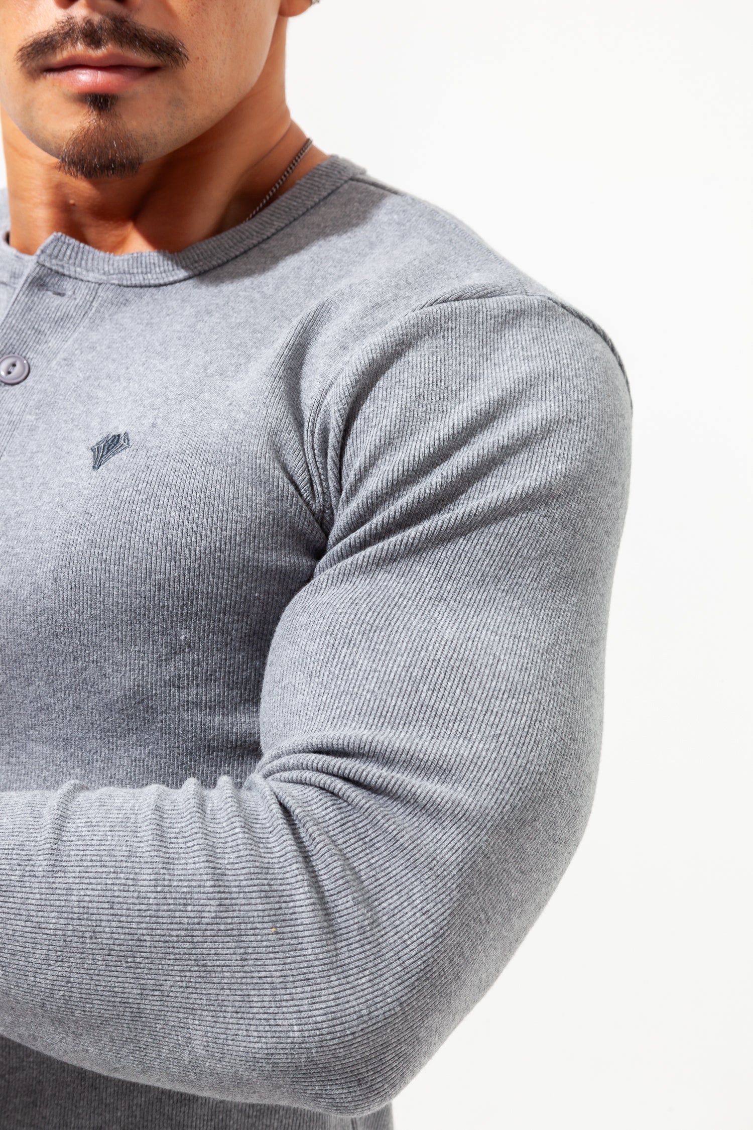 Henley Neck Long-Sleeve Tee