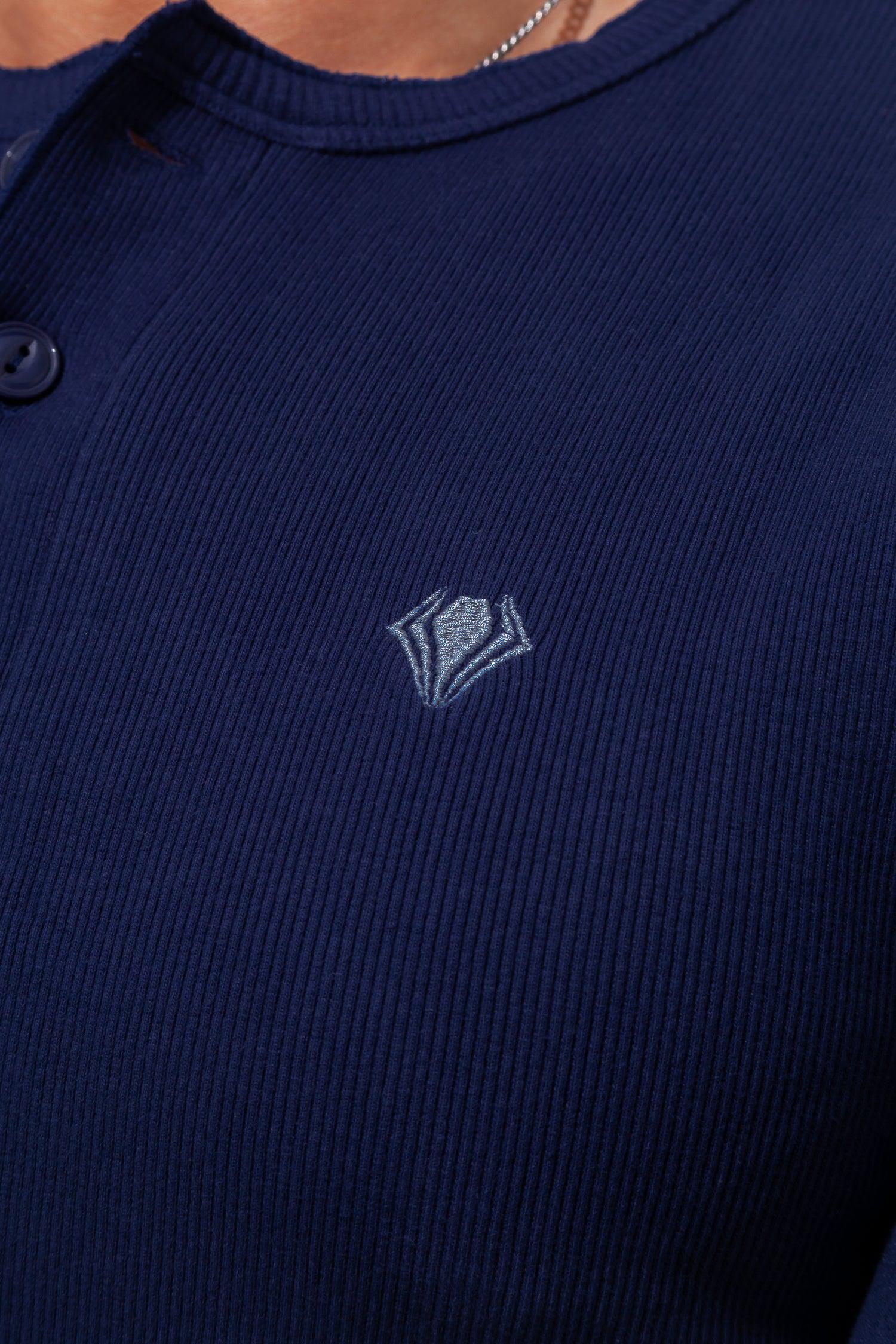 Henley Neck Long-Sleeve Tee