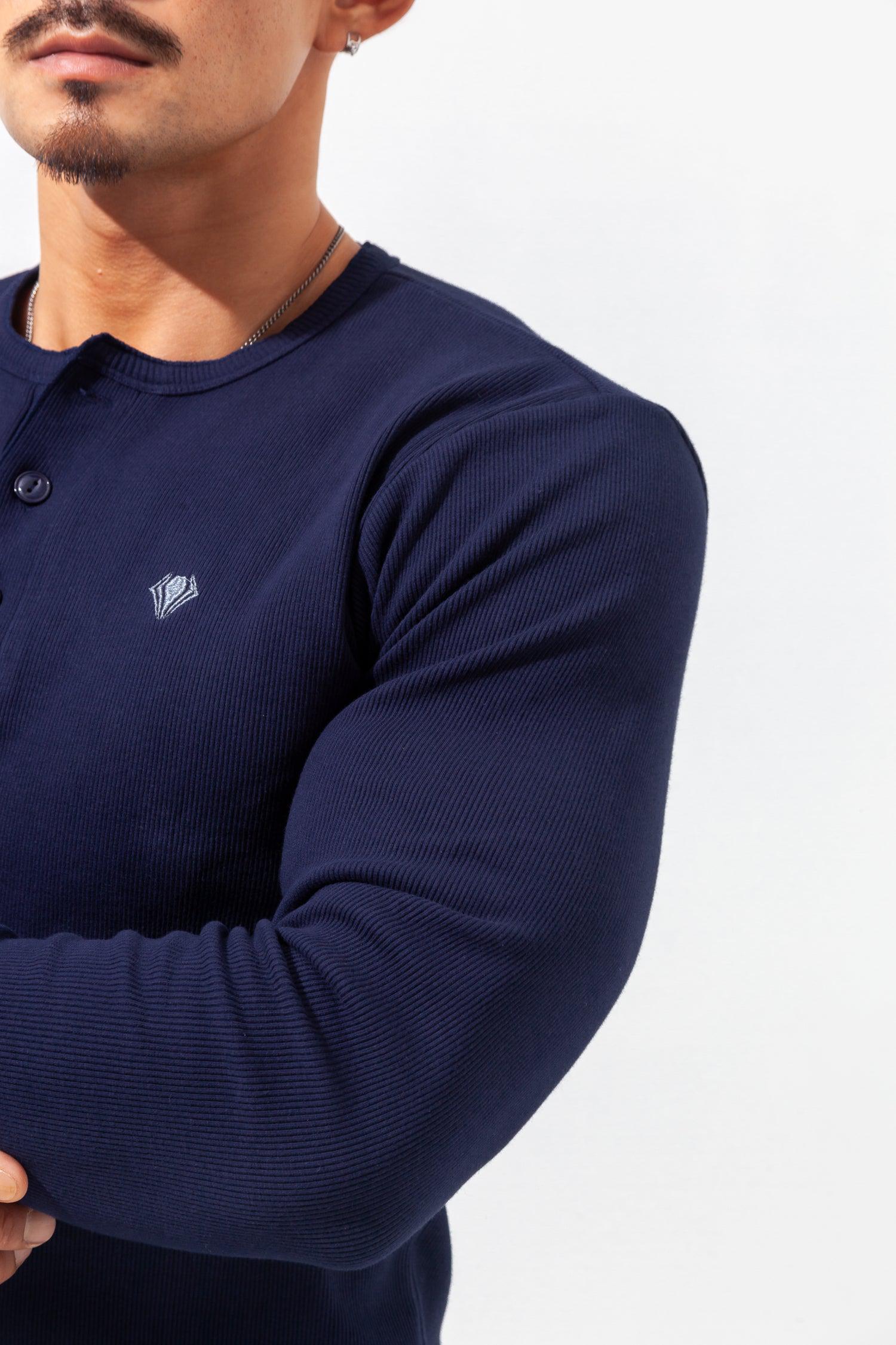 Henley Neck Long-Sleeve Tee