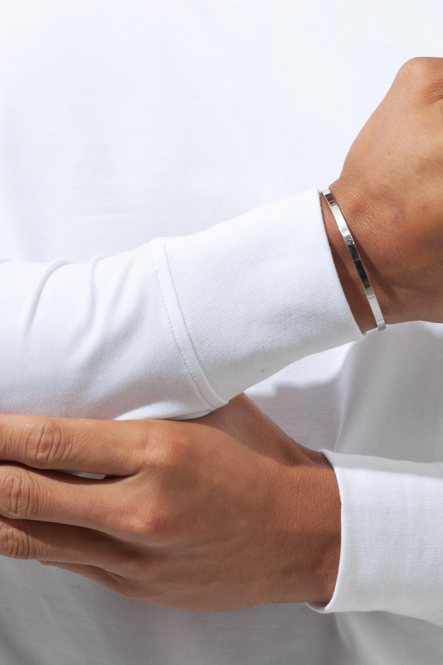 Key Neck Long Sleeve Tee  WHITE