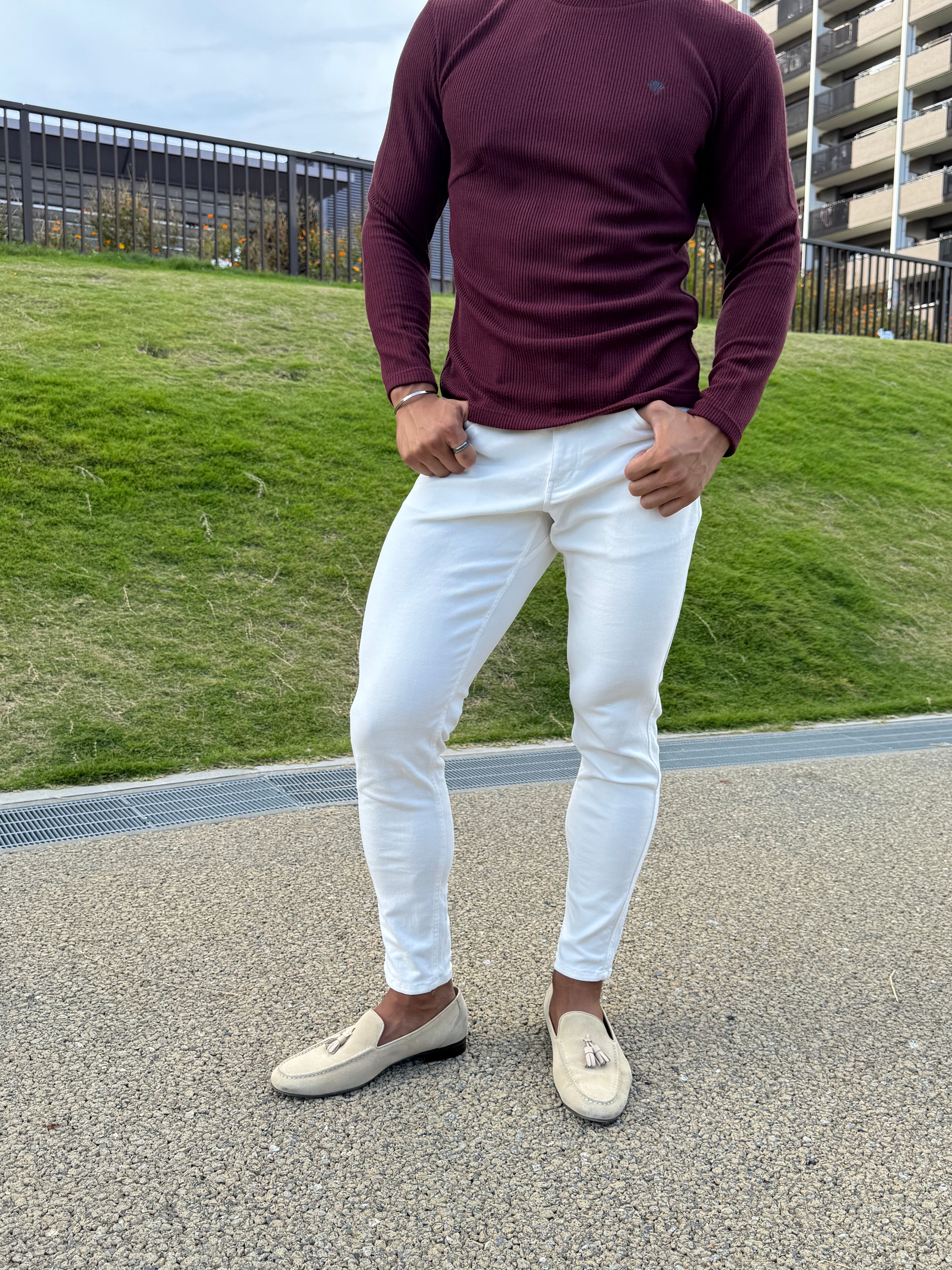 【強靭な脚がカッコ良い】 ハイストレッチスリムパンツ